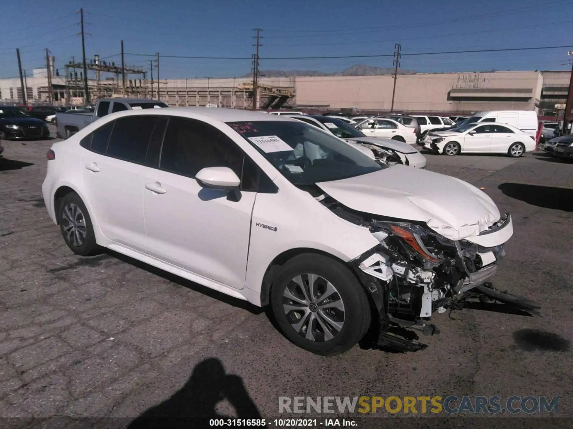 1 Photograph of a damaged car JTDEAMDE8MJ034848 TOYOTA COROLLA 2021