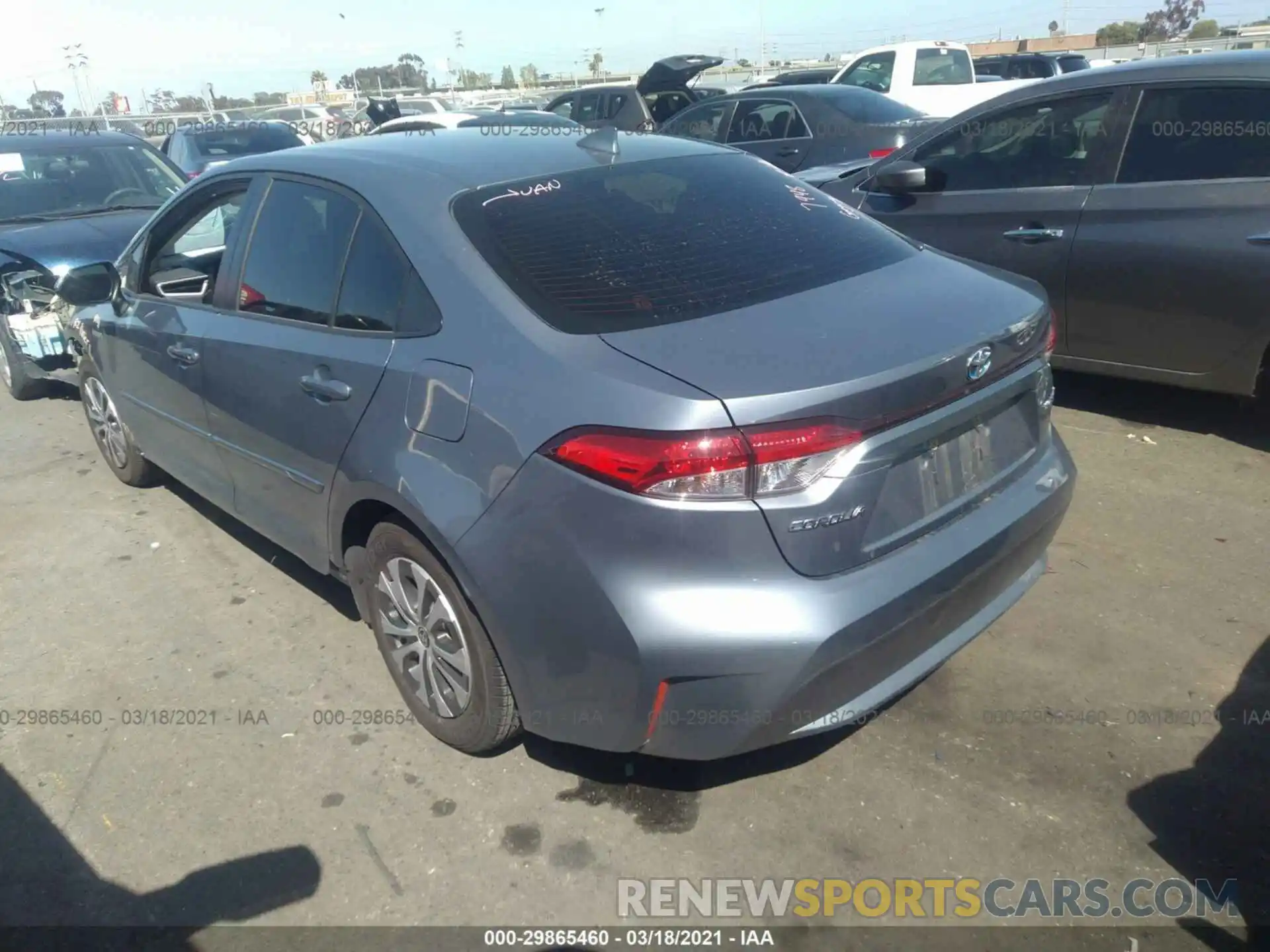 3 Photograph of a damaged car JTDEAMDE9MJ001308 TOYOTA COROLLA 2021