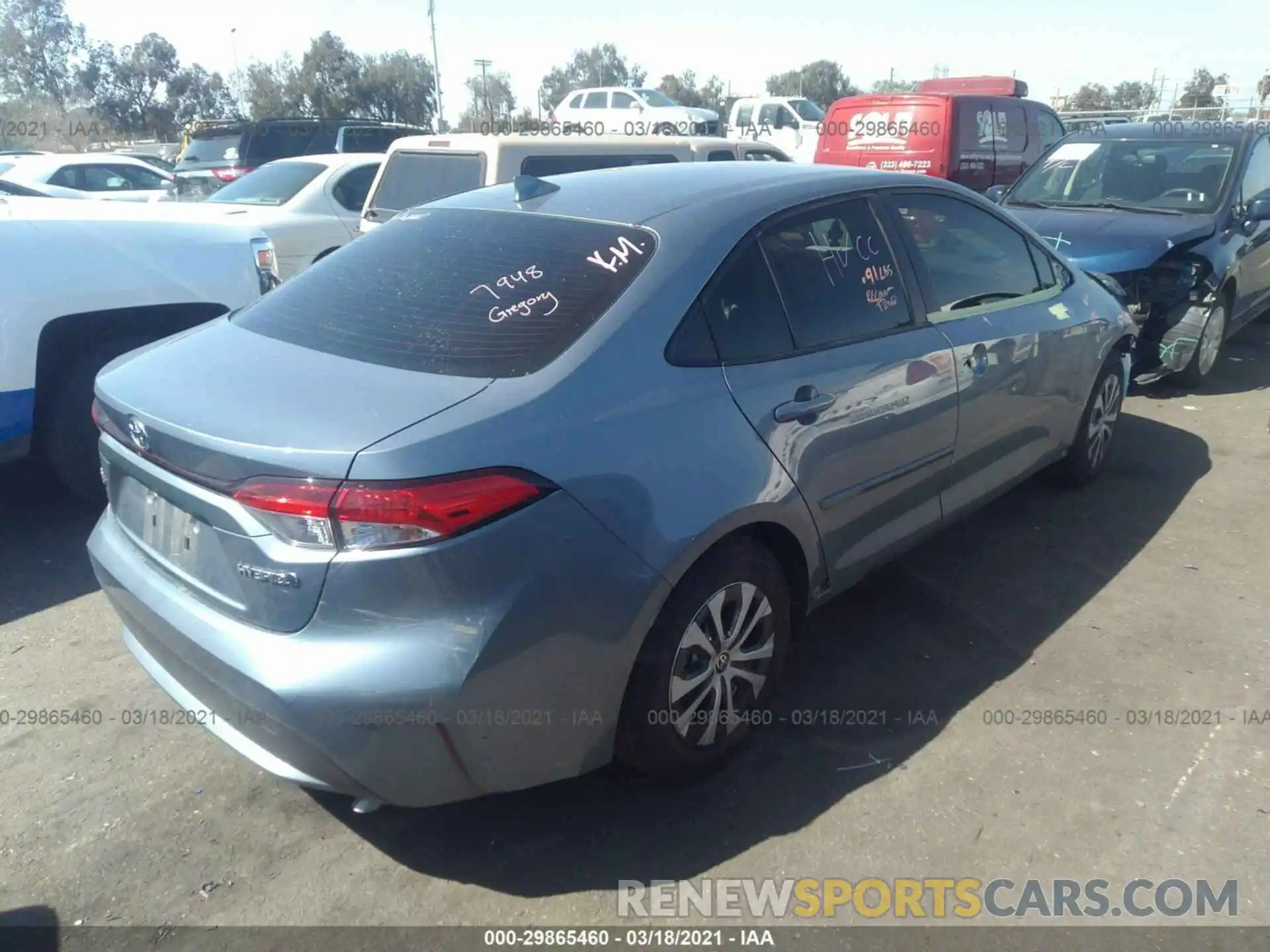 4 Photograph of a damaged car JTDEAMDE9MJ001308 TOYOTA COROLLA 2021