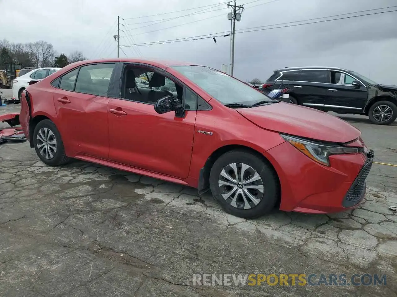 4 Photograph of a damaged car JTDEAMDE9MJ003897 TOYOTA COROLLA 2021