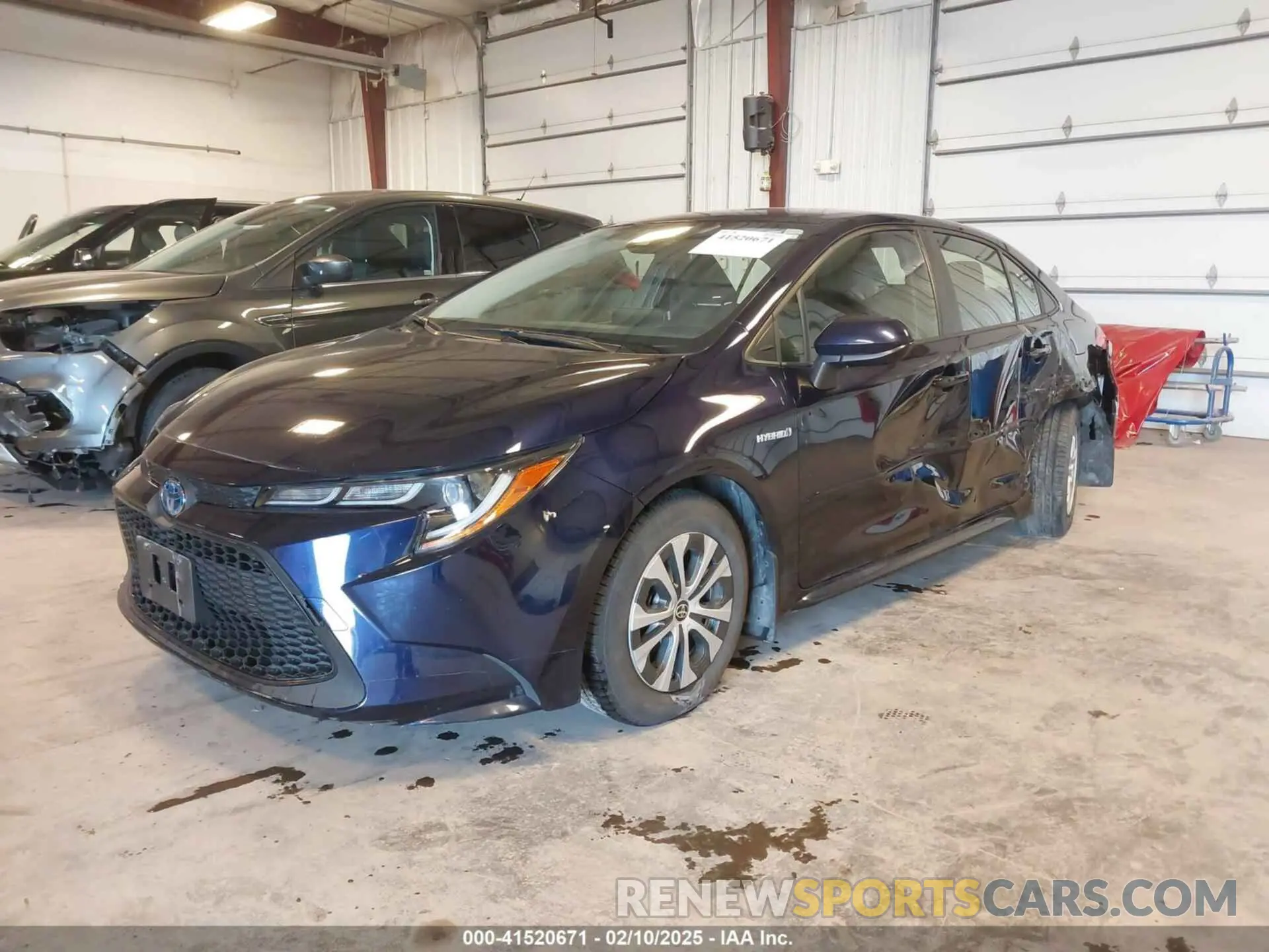 2 Photograph of a damaged car JTDEAMDE9MJ009196 TOYOTA COROLLA 2021