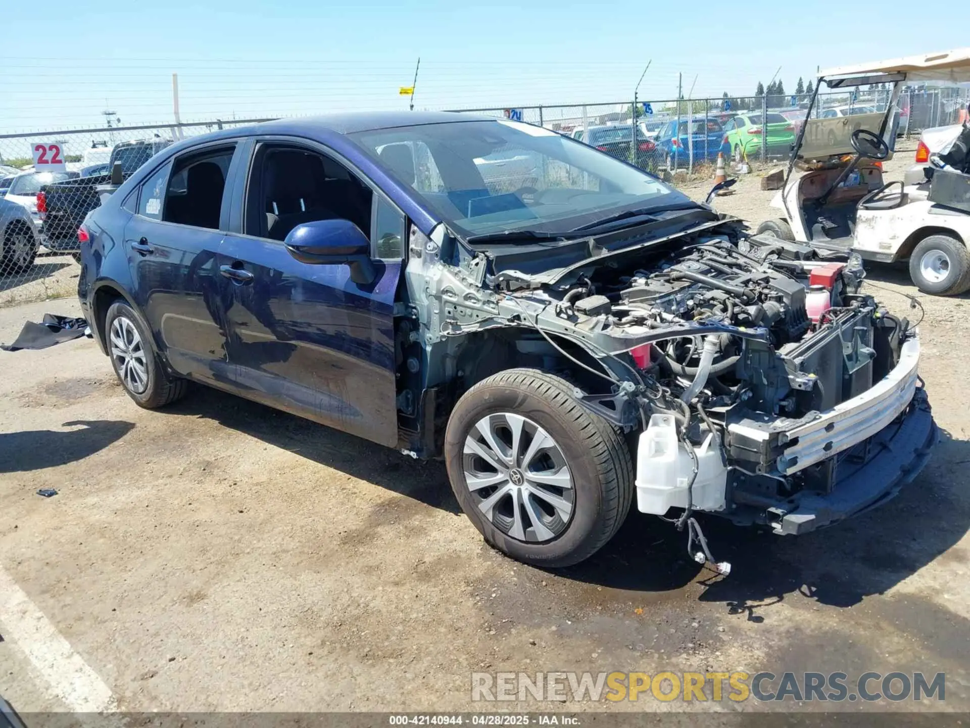 1 Photograph of a damaged car JTDEAMDE9MJ011644 TOYOTA COROLLA 2021