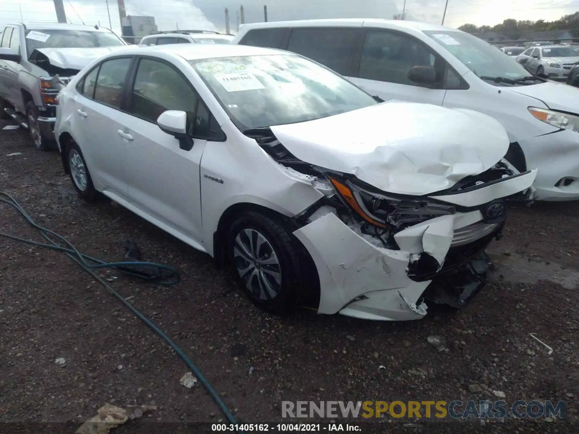 1 Photograph of a damaged car JTDEAMDE9MJ019940 TOYOTA COROLLA 2021