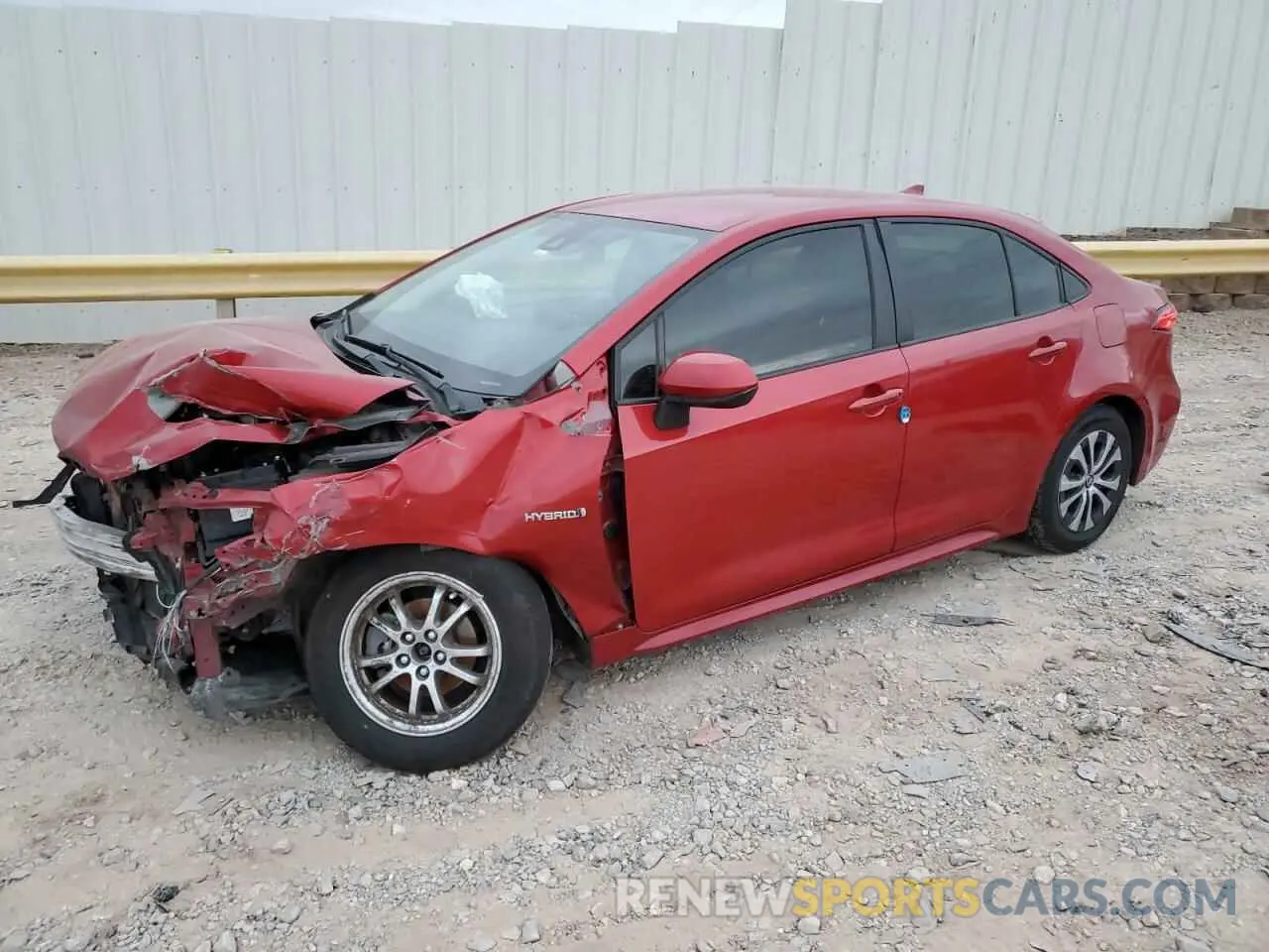 1 Photograph of a damaged car JTDEAMDE9MJ021591 TOYOTA COROLLA 2021