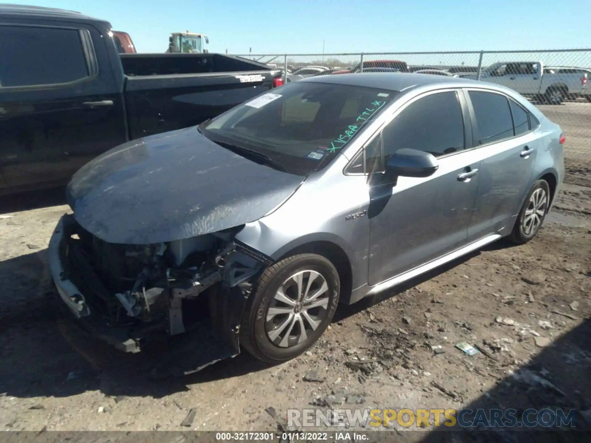 2 Photograph of a damaged car JTDEAMDEXMJ007196 TOYOTA COROLLA 2021