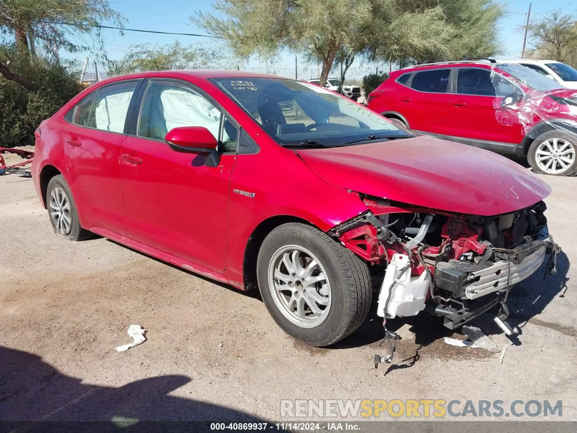1 Photograph of a damaged car JTDEAMDEXMJ007487 TOYOTA COROLLA 2021