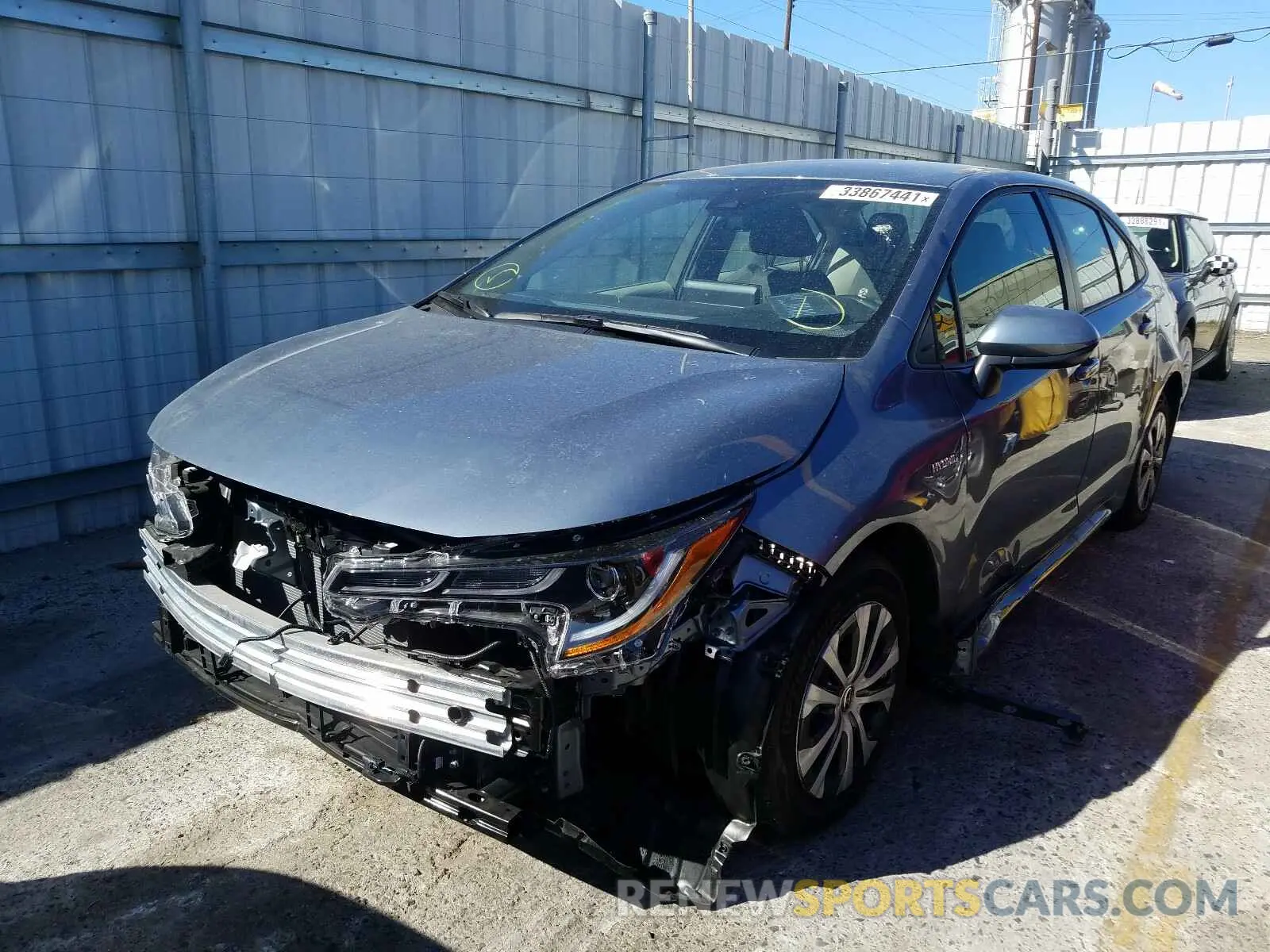 2 Photograph of a damaged car JTDEAMDEXMJ010227 TOYOTA COROLLA 2021