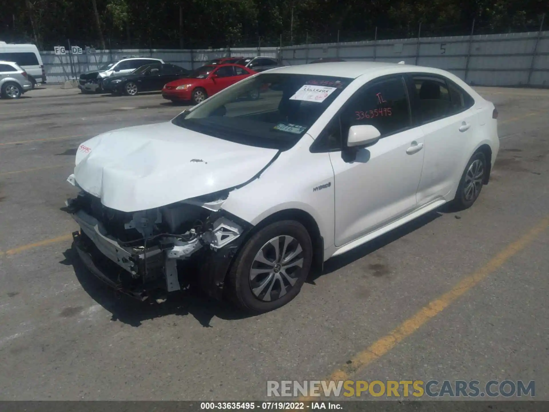 2 Photograph of a damaged car JTDEAMDEXMJ010535 TOYOTA COROLLA 2021