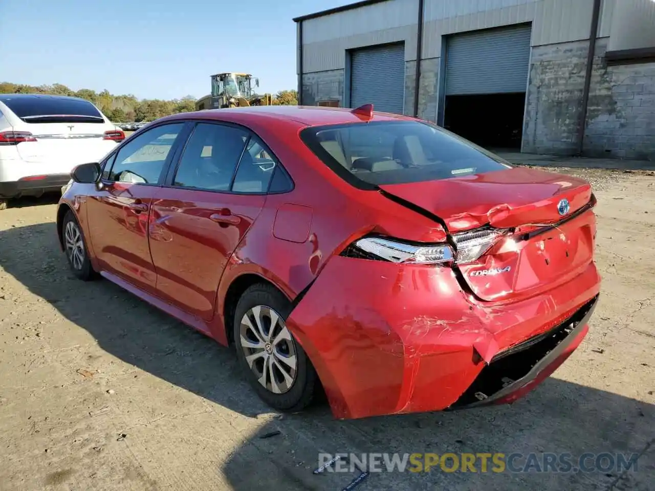 3 Photograph of a damaged car JTDEAMDEXMJ023043 TOYOTA COROLLA 2021