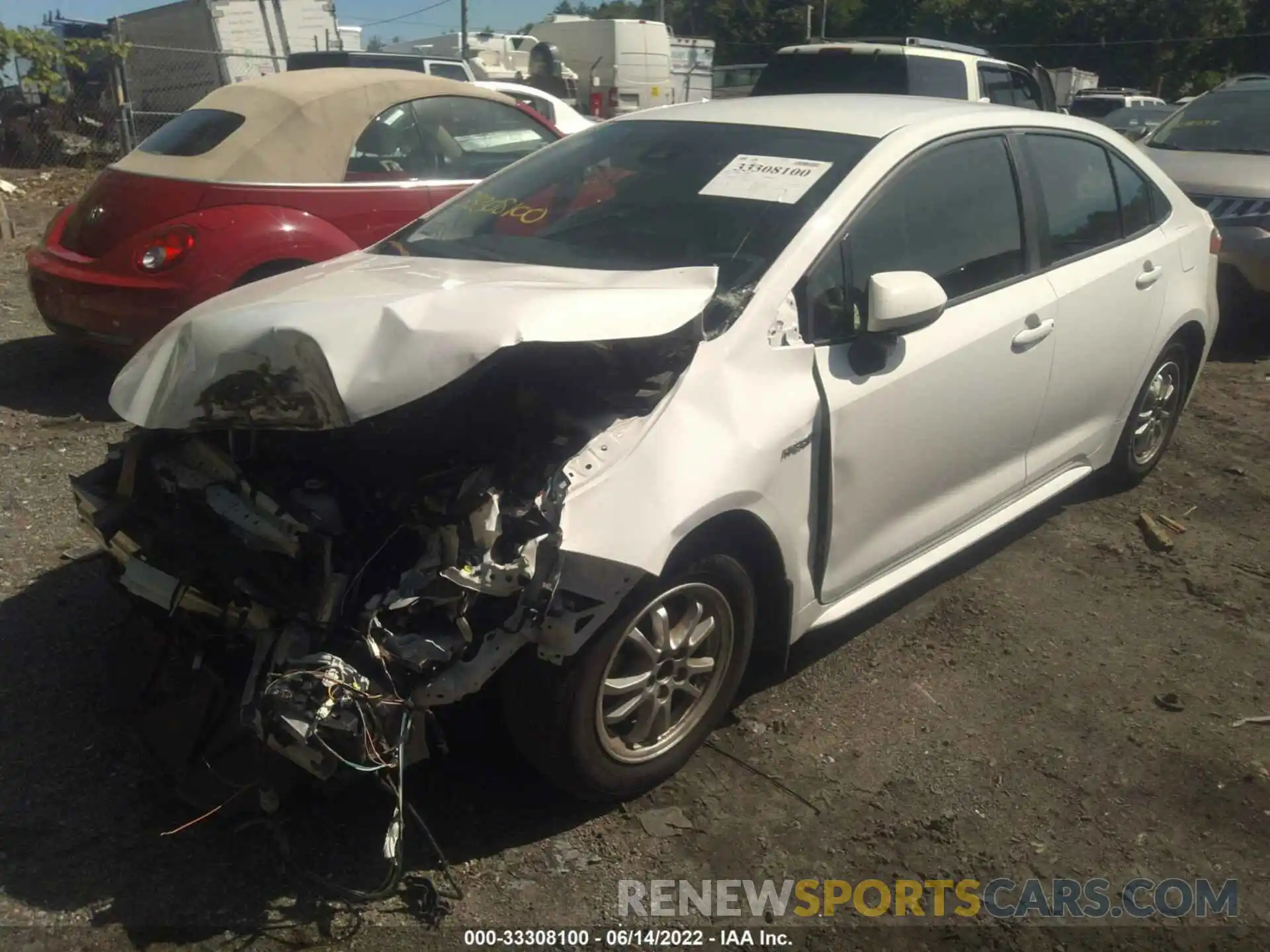 2 Photograph of a damaged car JTDEAMDEXMJ030106 TOYOTA COROLLA 2021