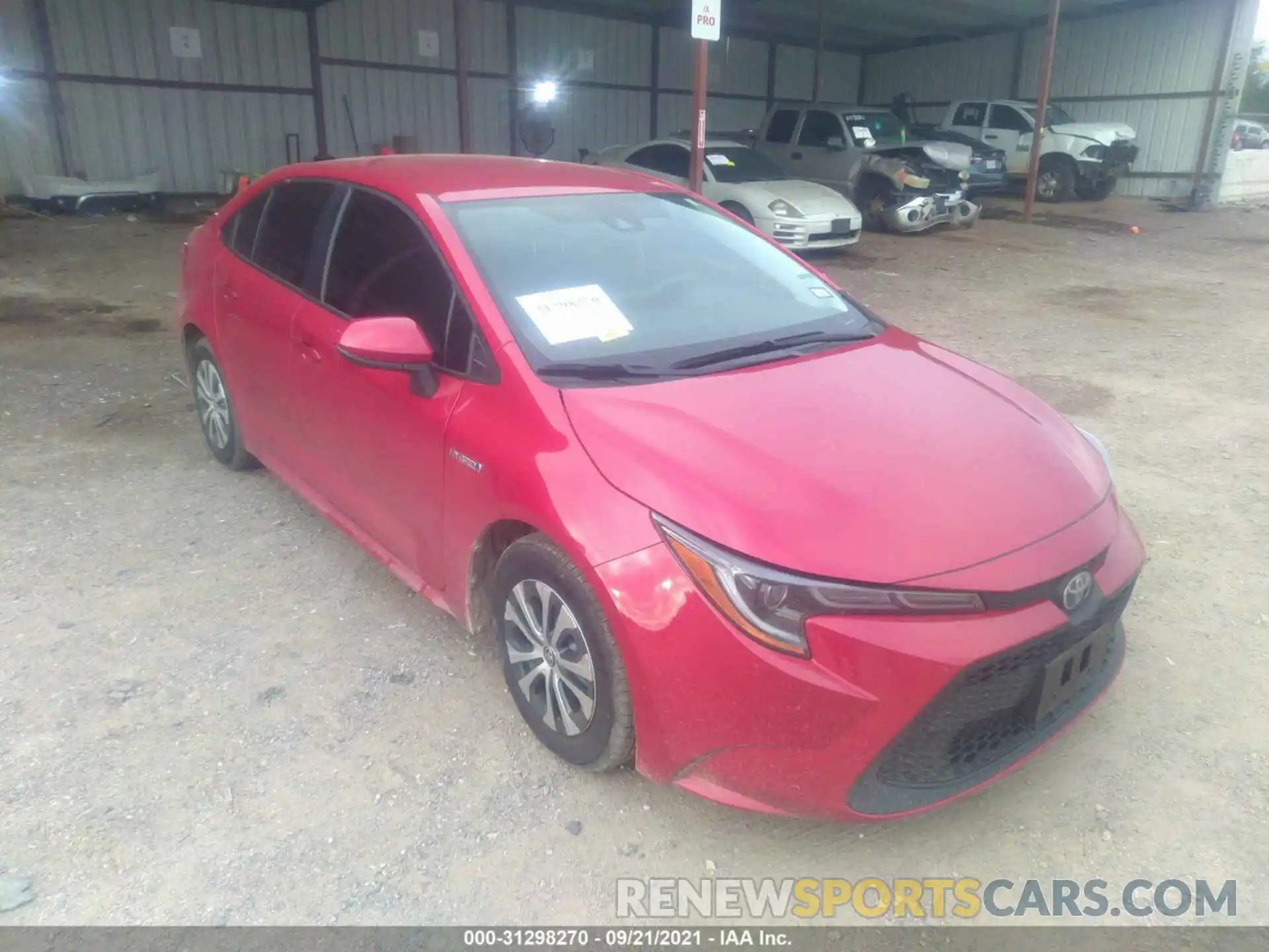 1 Photograph of a damaged car JTDEAMDEXMJ031482 TOYOTA COROLLA 2021