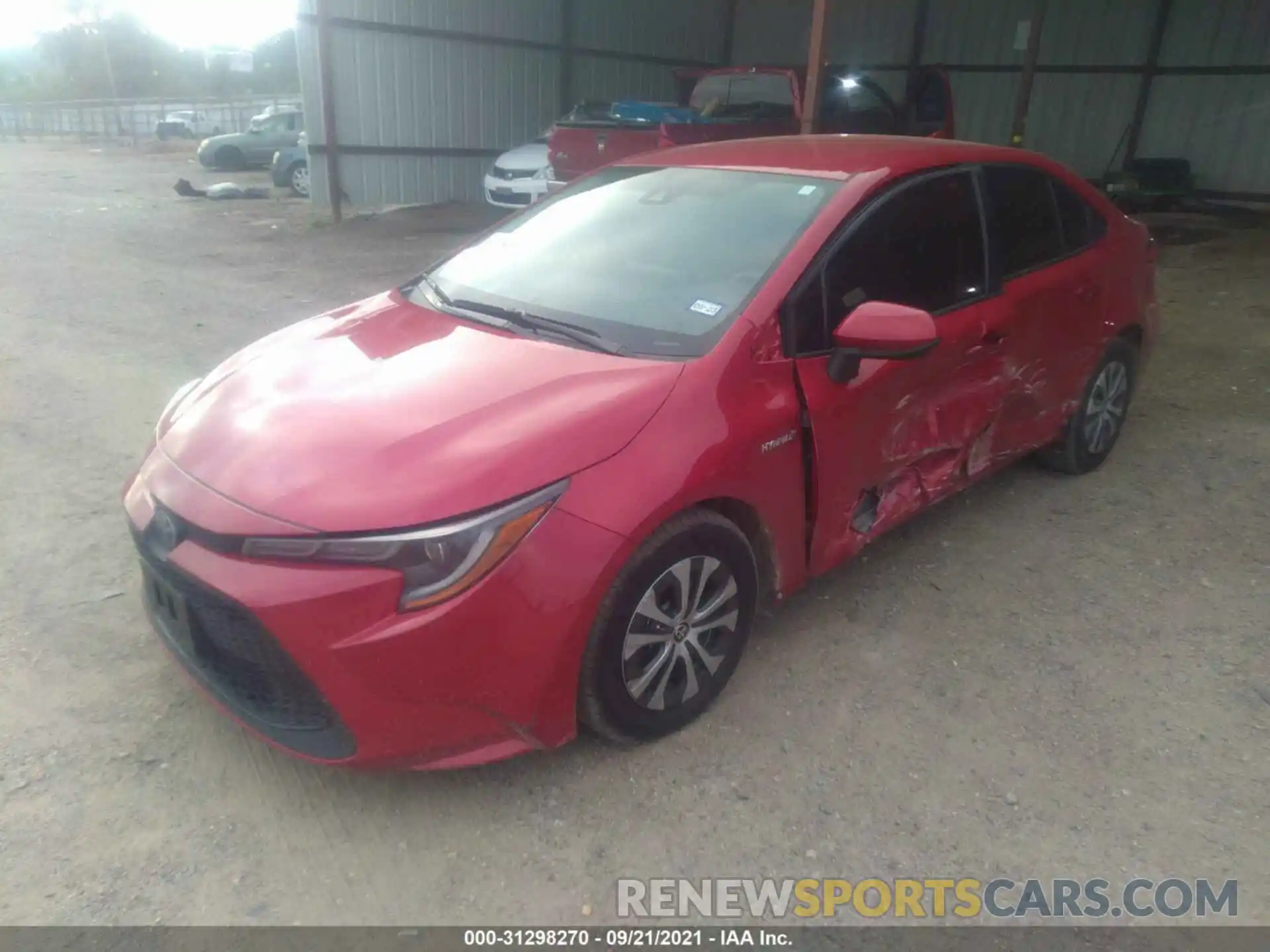 2 Photograph of a damaged car JTDEAMDEXMJ031482 TOYOTA COROLLA 2021