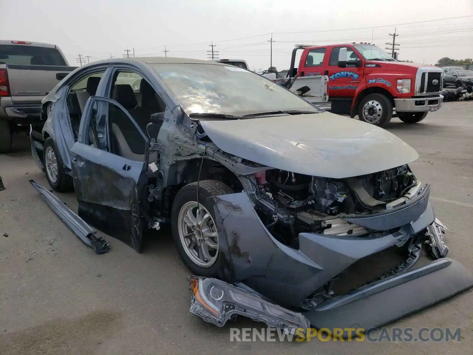 1 Photograph of a damaged car JTDEAMDEXMJ031532 TOYOTA COROLLA 2021