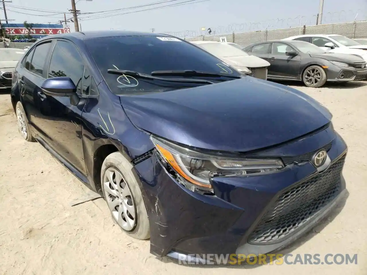 1 Photograph of a damaged car JTDEPMAE0MJ134414 TOYOTA COROLLA 2021