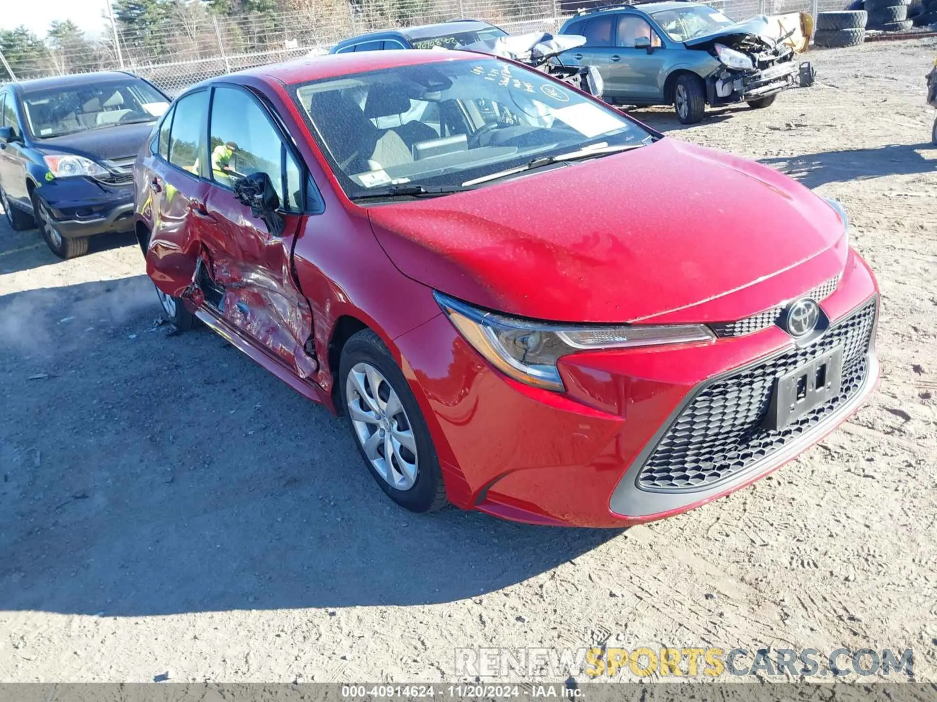 1 Photograph of a damaged car JTDEPMAE0MJ135594 TOYOTA COROLLA 2021
