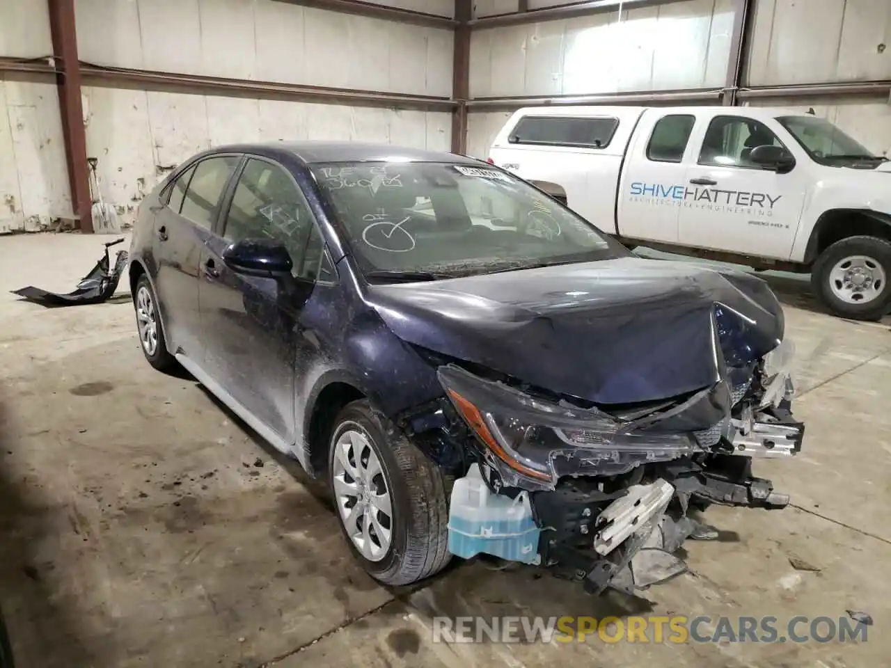 1 Photograph of a damaged car JTDEPMAE0MJ137572 TOYOTA COROLLA 2021