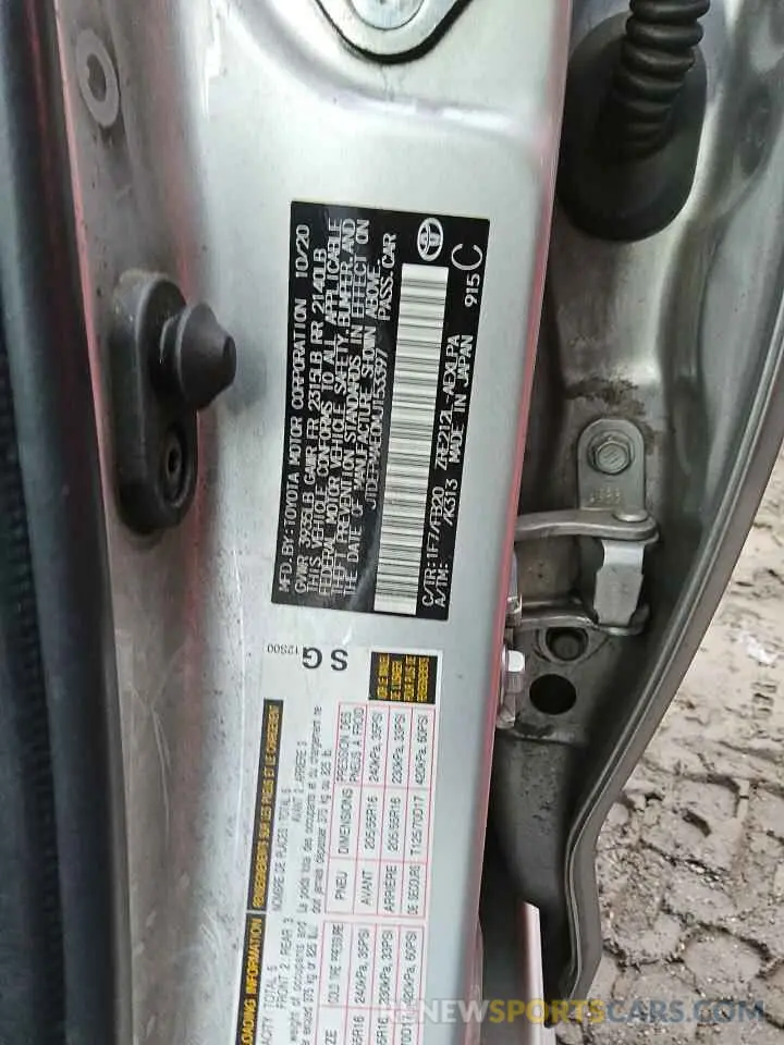 12 Photograph of a damaged car JTDEPMAE0MJ153397 TOYOTA COROLLA 2021