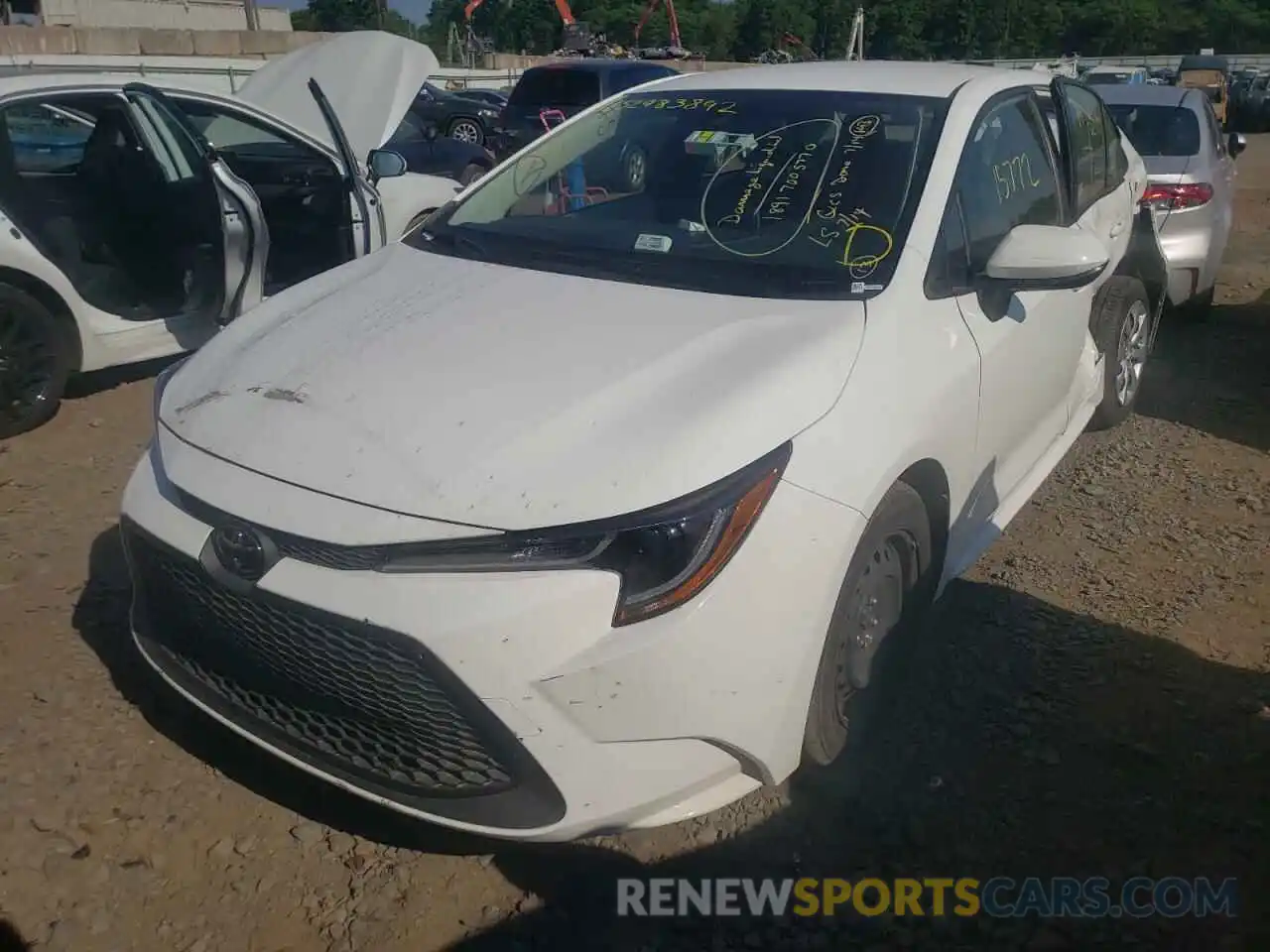 2 Photograph of a damaged car JTDEPMAE0MJ153917 TOYOTA COROLLA 2021