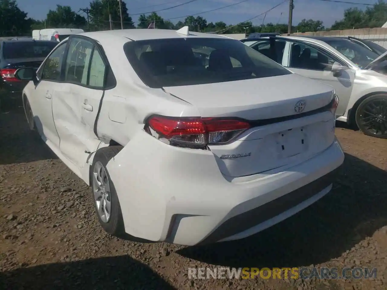 3 Photograph of a damaged car JTDEPMAE0MJ153917 TOYOTA COROLLA 2021