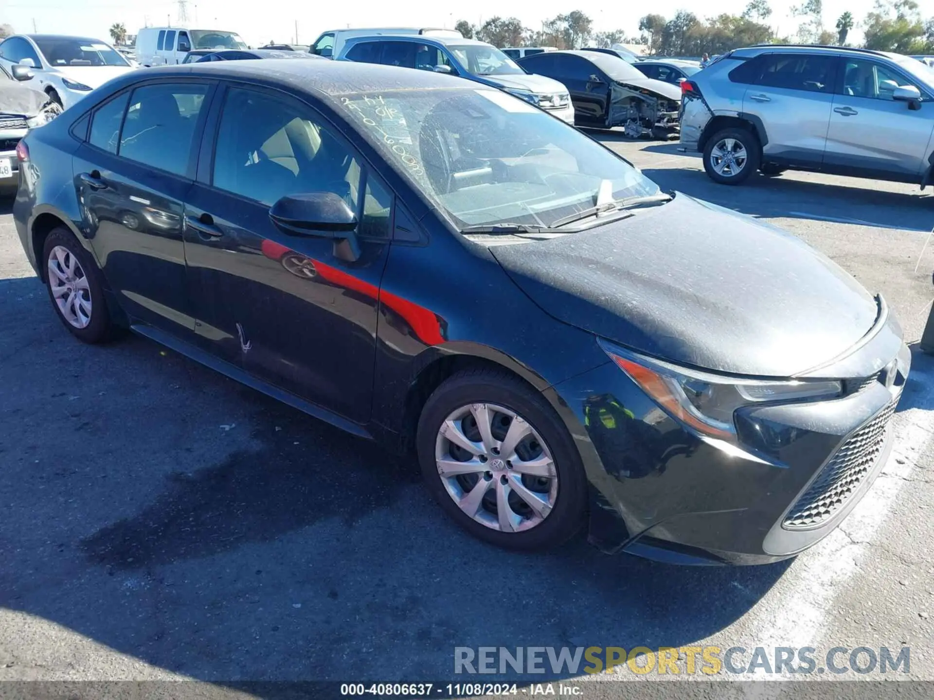 1 Photograph of a damaged car JTDEPMAE0MJ168112 TOYOTA COROLLA 2021