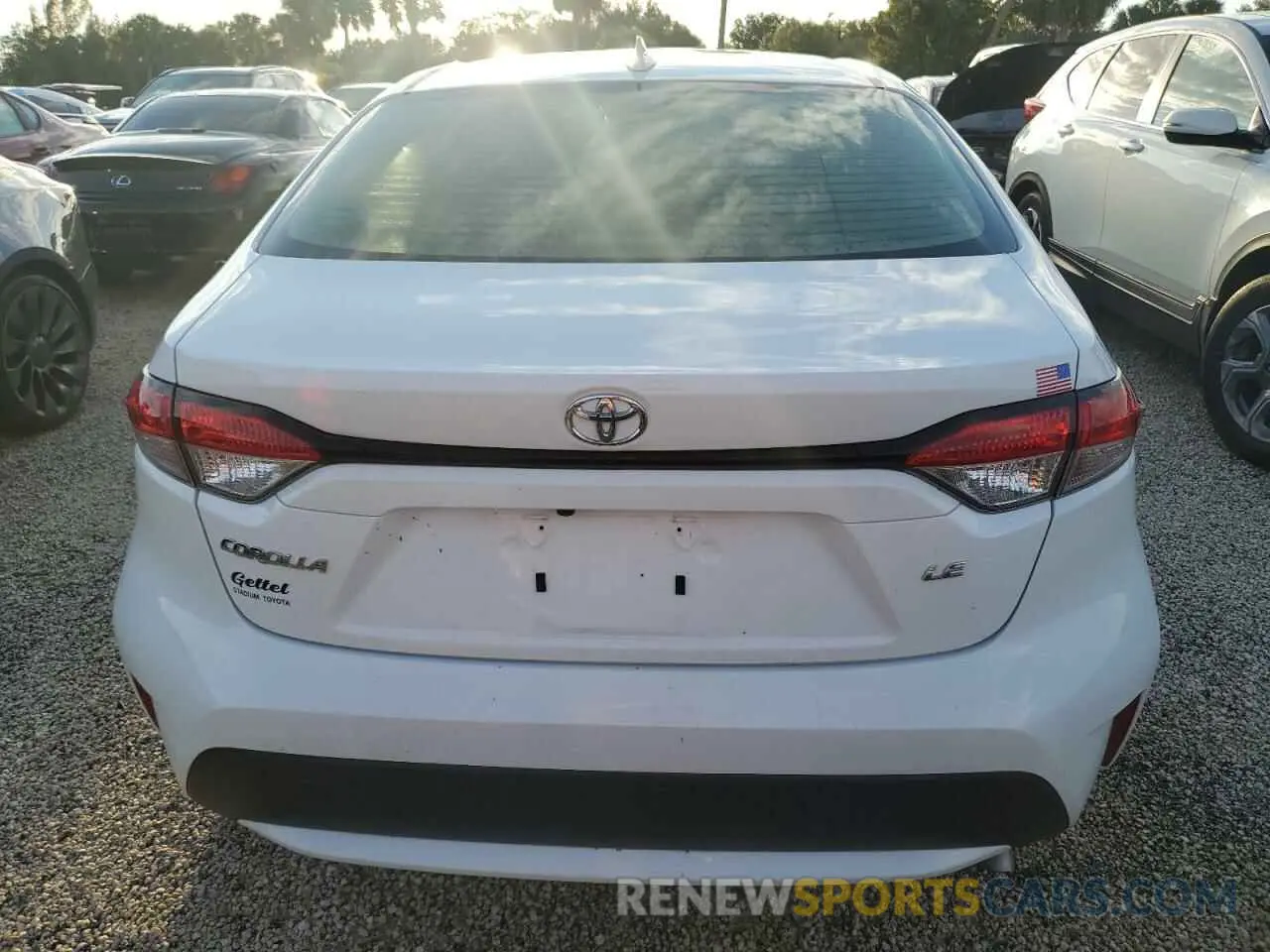 6 Photograph of a damaged car JTDEPMAE0MJ169373 TOYOTA COROLLA 2021