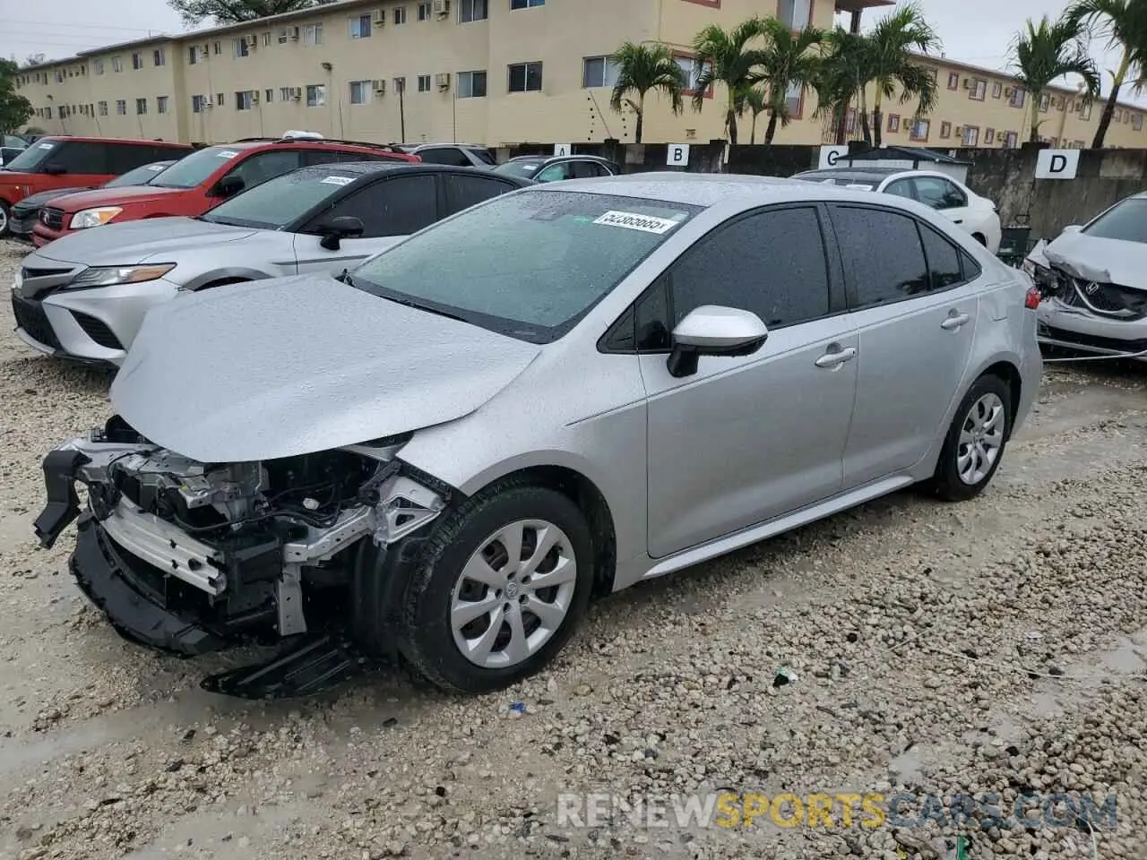 1 Photograph of a damaged car JTDEPMAE0MJ171589 TOYOTA COROLLA 2021