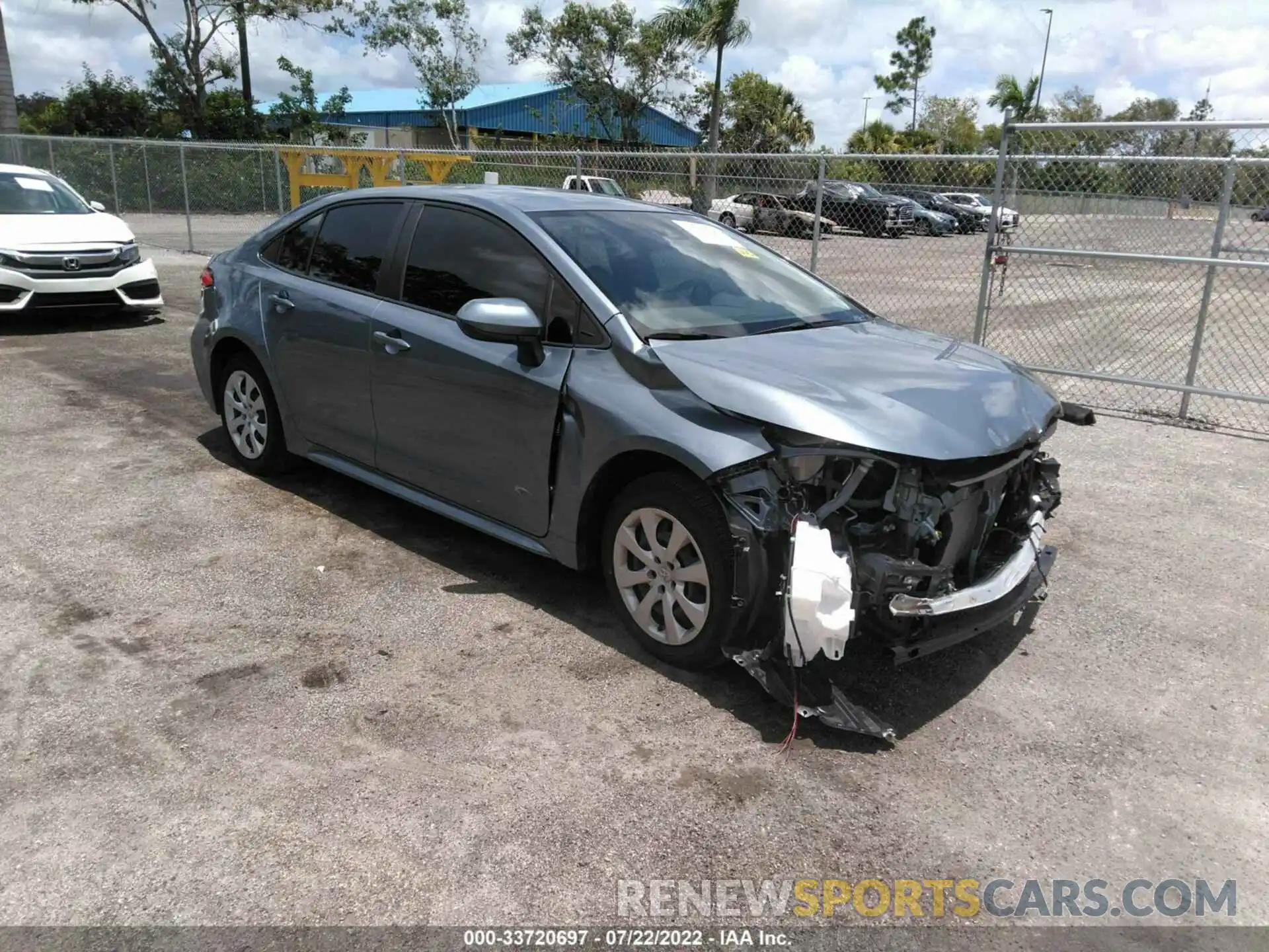 1 Photograph of a damaged car JTDEPMAE1MJ127956 TOYOTA COROLLA 2021