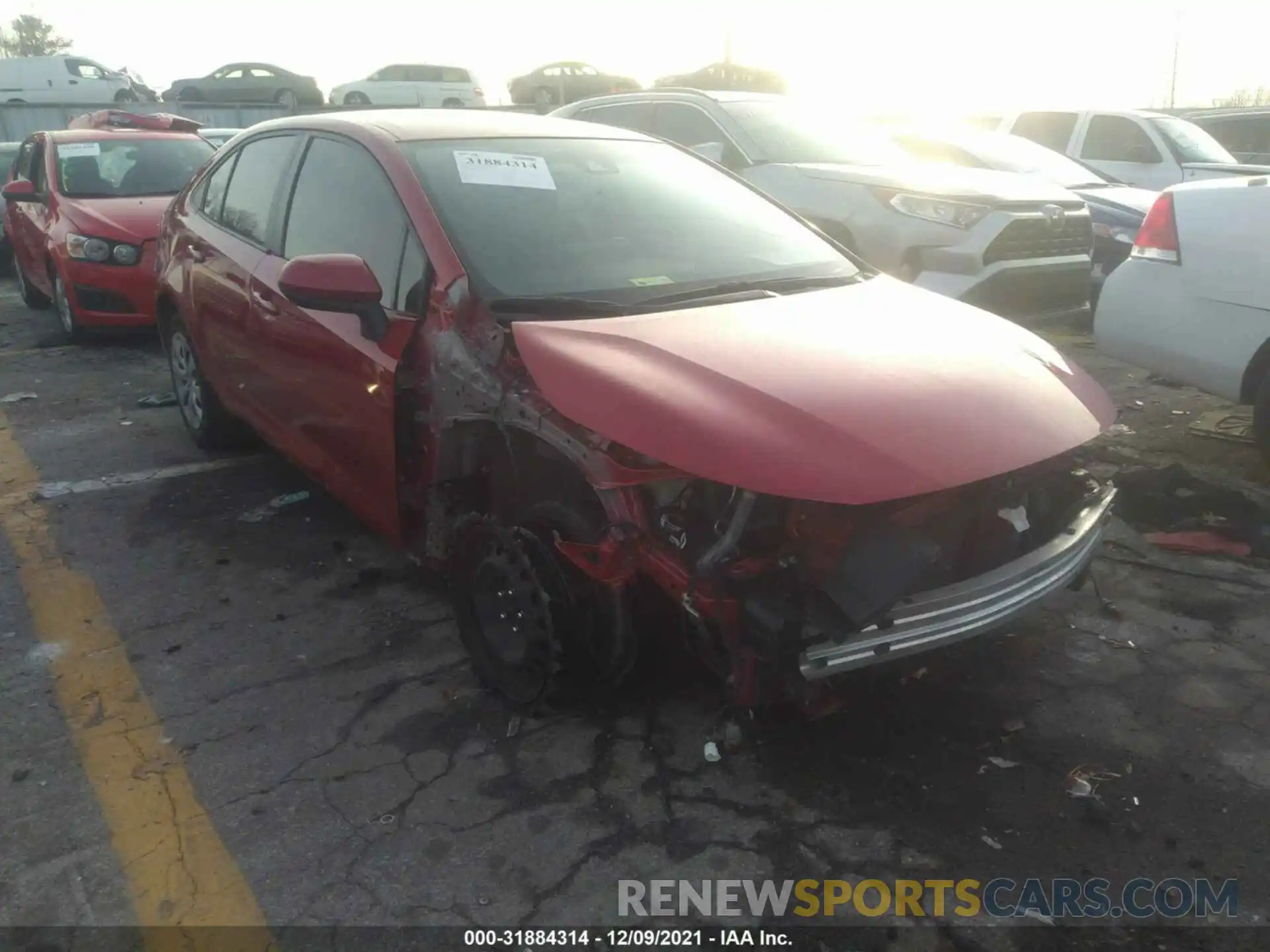 1 Photograph of a damaged car JTDEPMAE1MJ129691 TOYOTA COROLLA 2021