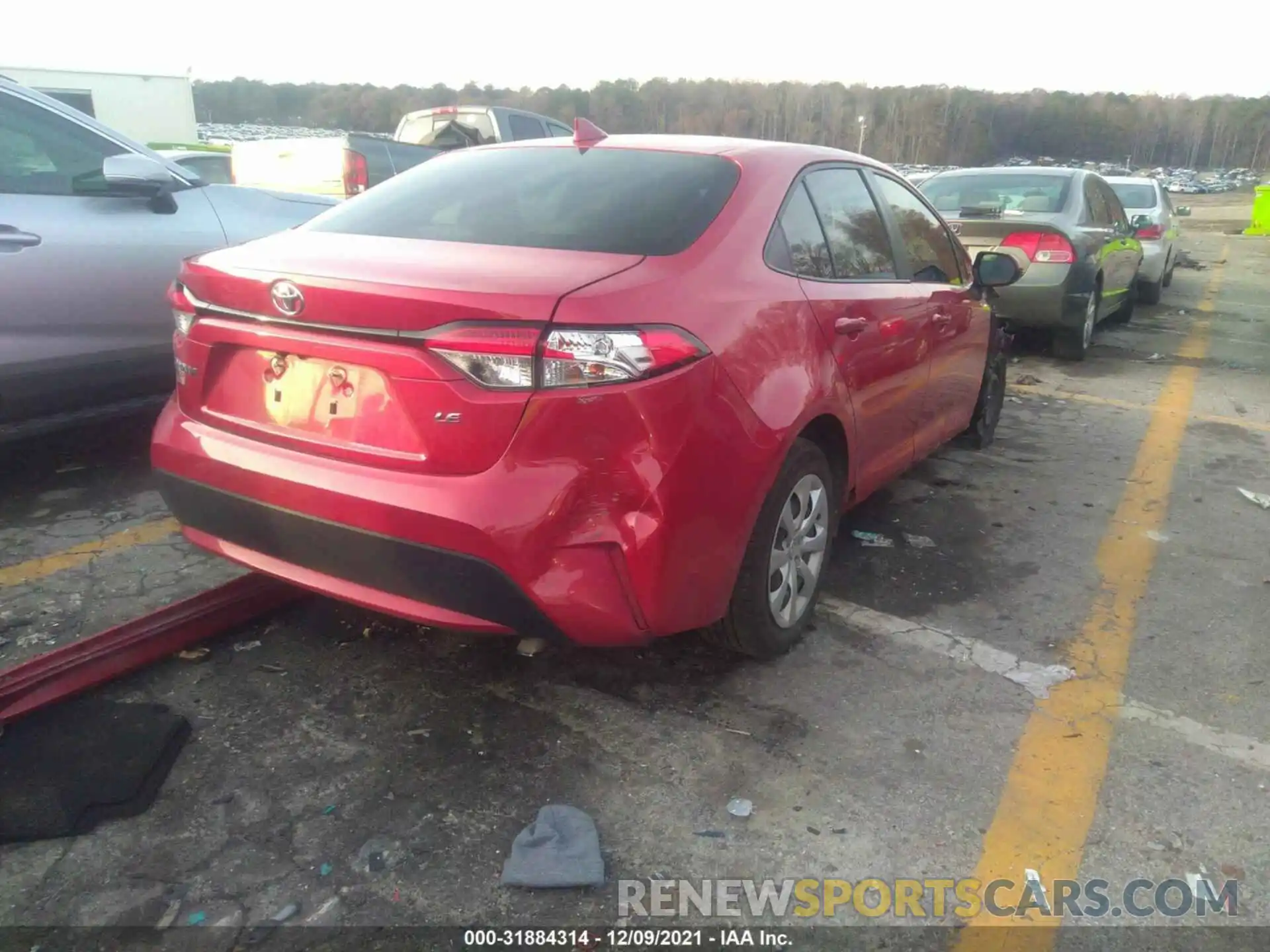 4 Photograph of a damaged car JTDEPMAE1MJ129691 TOYOTA COROLLA 2021