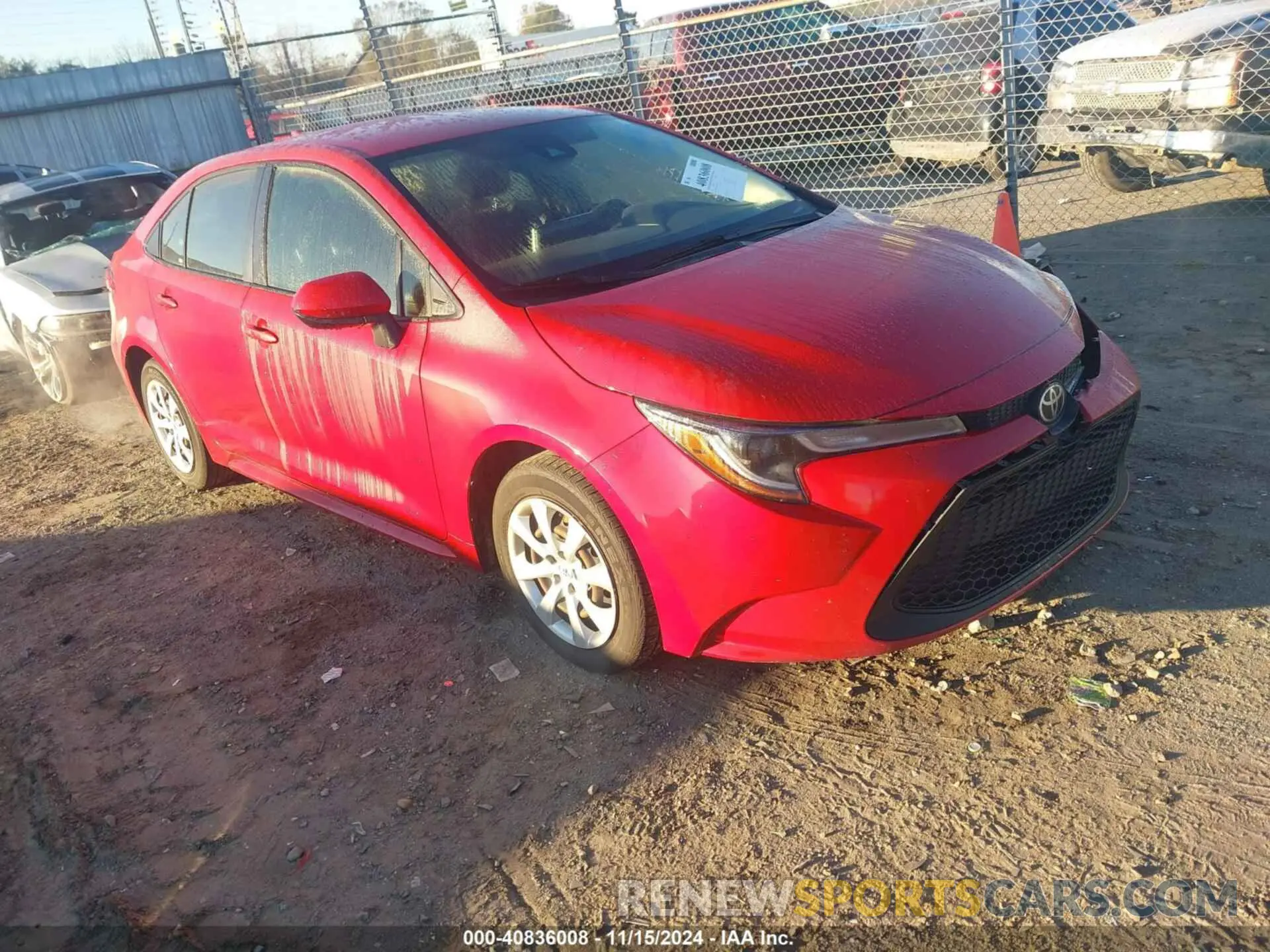 1 Photograph of a damaged car JTDEPMAE1MJ134454 TOYOTA COROLLA 2021