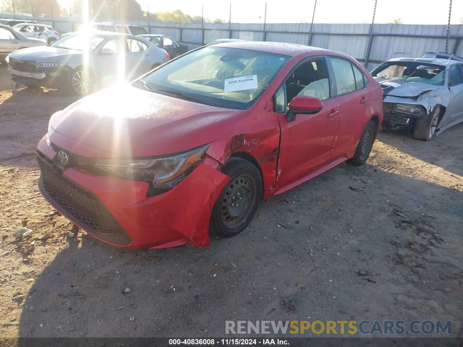 2 Photograph of a damaged car JTDEPMAE1MJ134454 TOYOTA COROLLA 2021