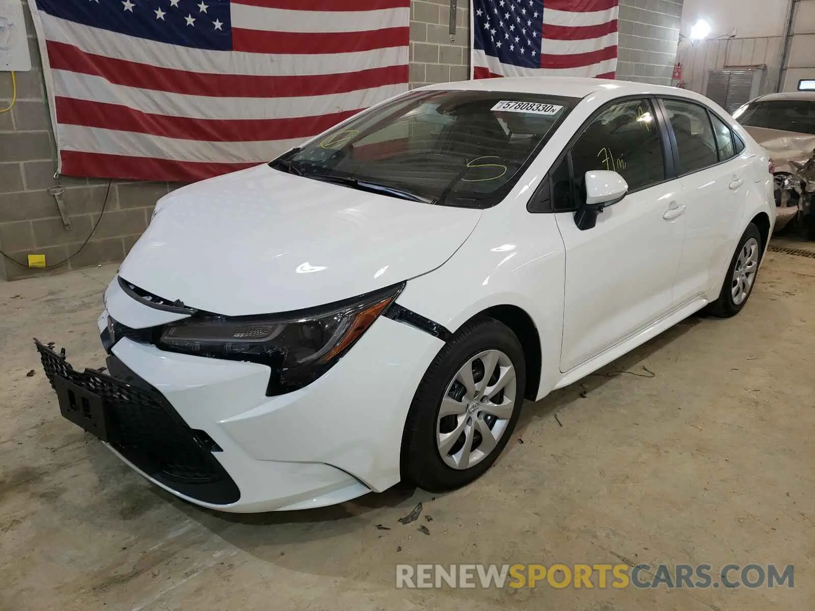 2 Photograph of a damaged car JTDEPMAE1MJ134518 TOYOTA COROLLA 2021
