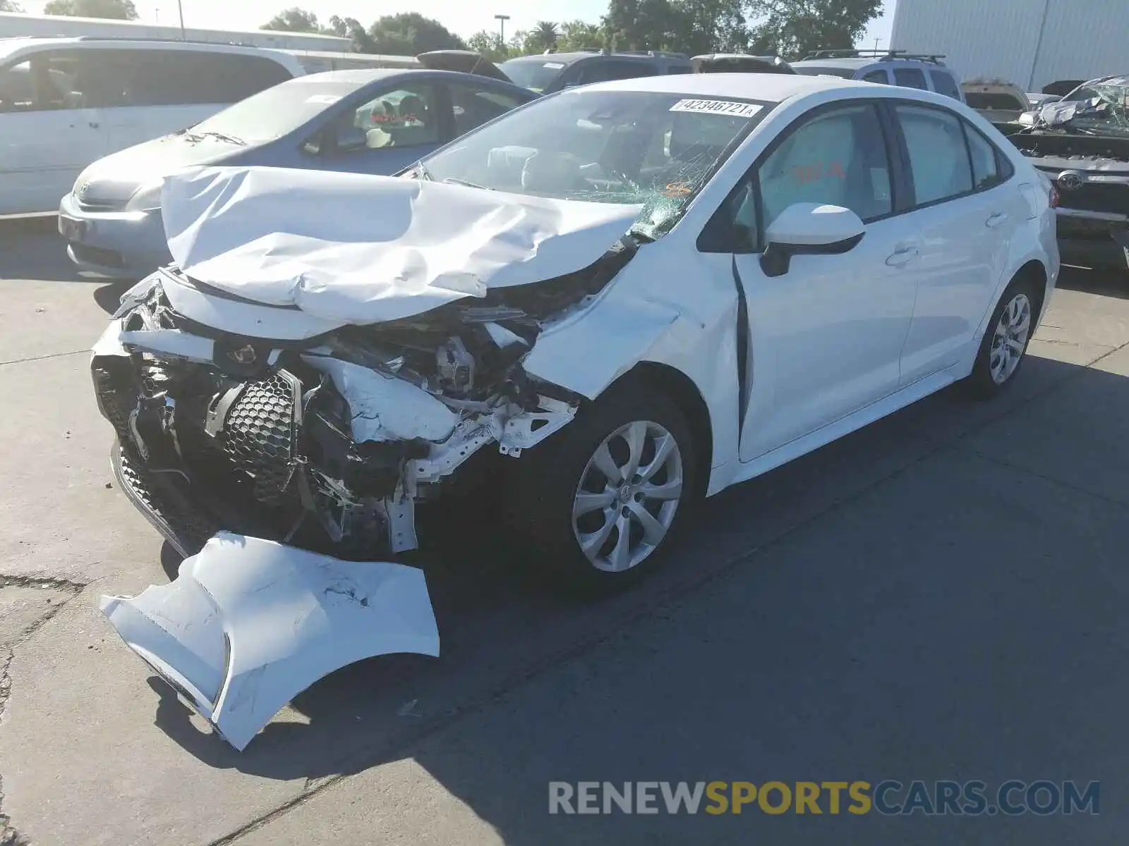 2 Photograph of a damaged car JTDEPMAE1MJ134583 TOYOTA COROLLA 2021