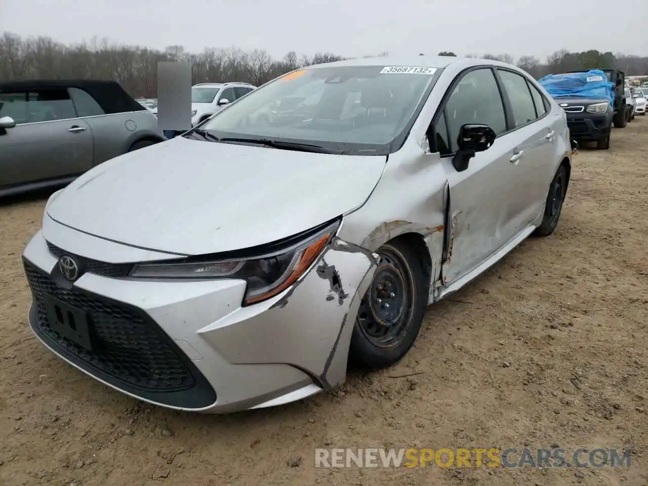 2 Photograph of a damaged car JTDEPMAE1MJ145566 TOYOTA COROLLA 2021