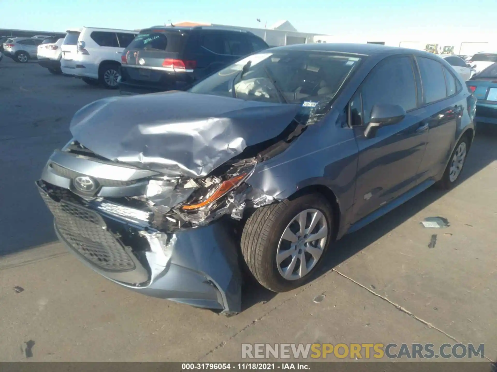 2 Photograph of a damaged car JTDEPMAE1MJ146586 TOYOTA COROLLA 2021