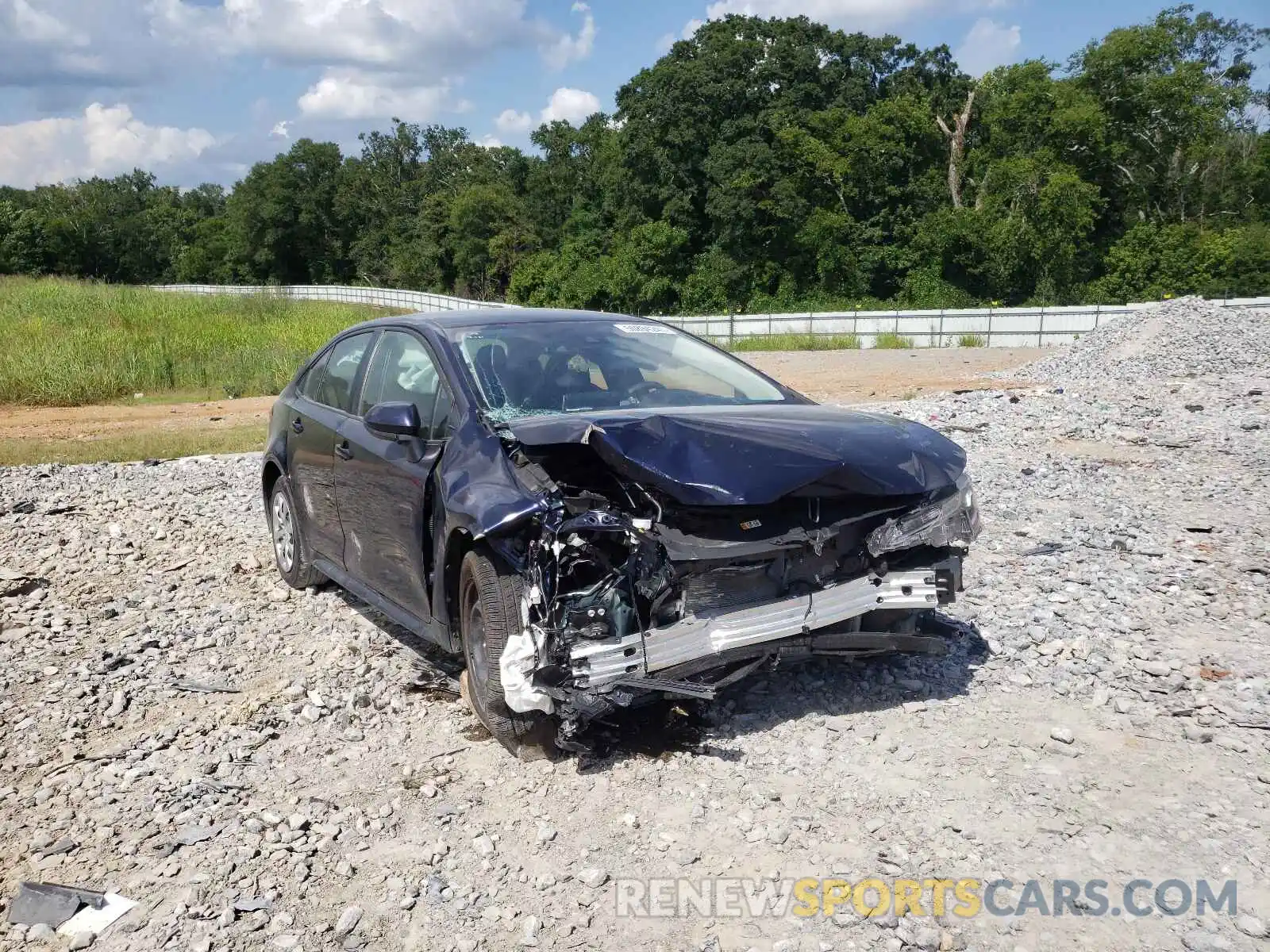 1 Photograph of a damaged car JTDEPMAE1MJ156437 TOYOTA COROLLA 2021