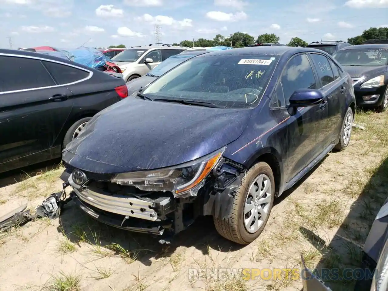 2 Photograph of a damaged car JTDEPMAE1MJ157023 TOYOTA COROLLA 2021