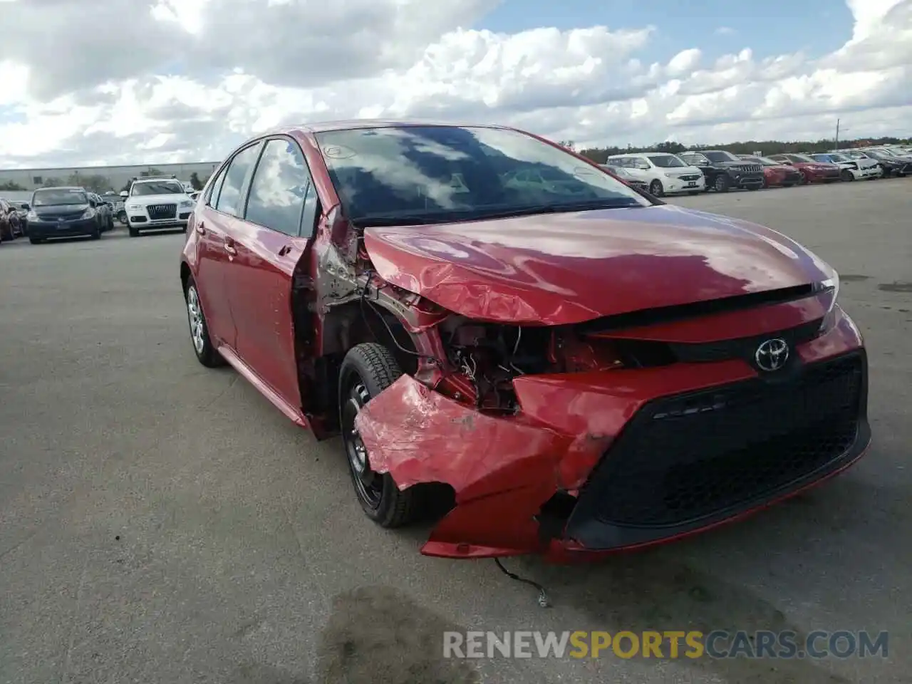 1 Photograph of a damaged car JTDEPMAE1MJ162531 TOYOTA COROLLA 2021