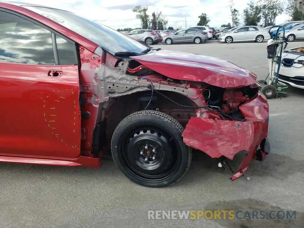 9 Photograph of a damaged car JTDEPMAE1MJ162531 TOYOTA COROLLA 2021