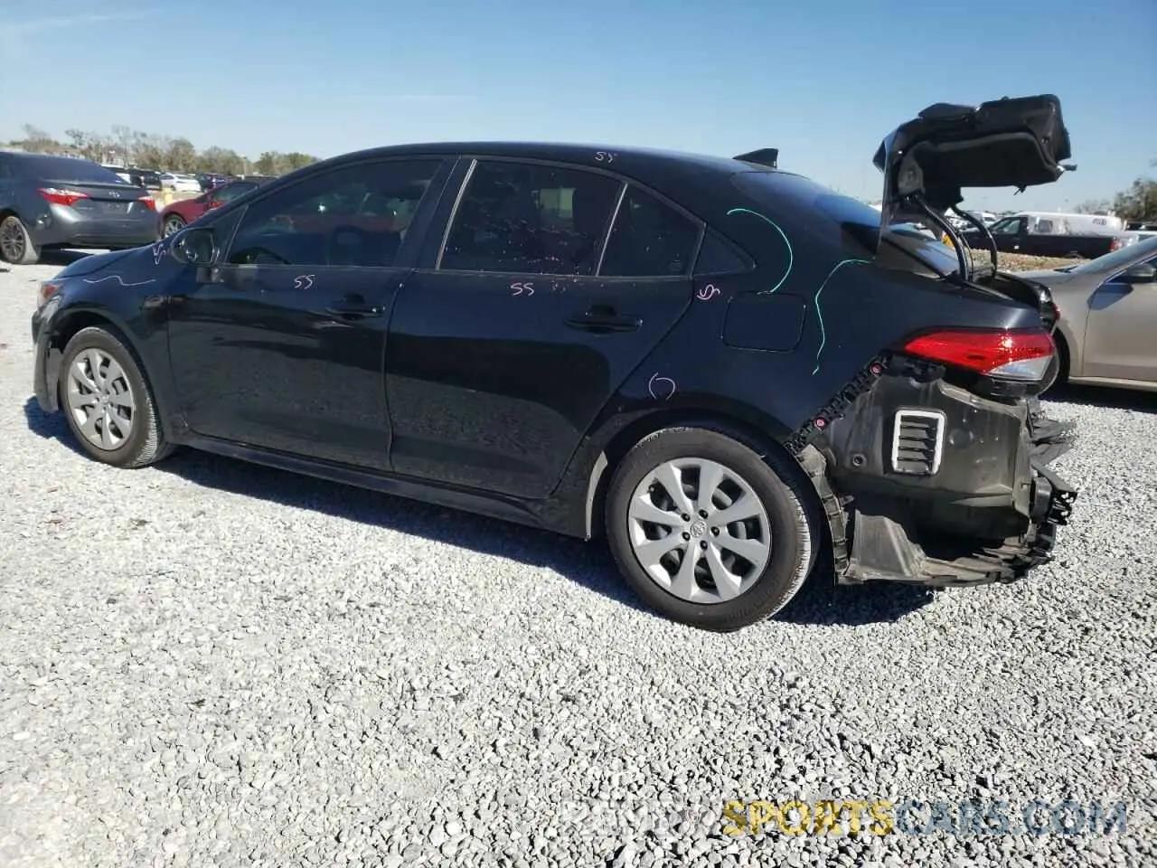 2 Photograph of a damaged car JTDEPMAE1MJ174484 TOYOTA COROLLA 2021