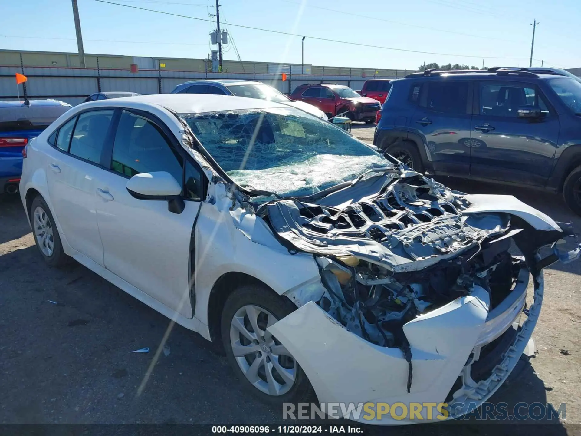 1 Photograph of a damaged car JTDEPMAE1MJ186943 TOYOTA COROLLA 2021