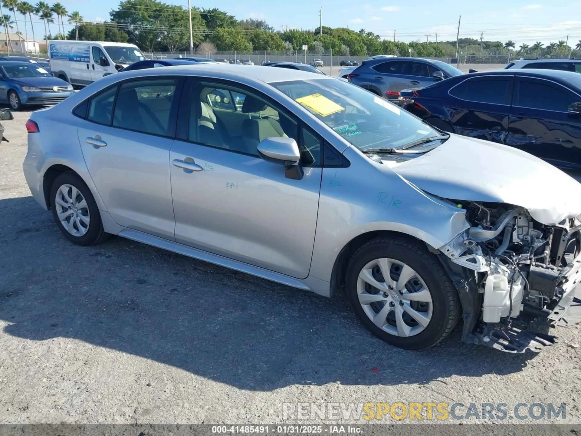 1 Photograph of a damaged car JTDEPMAE1MJ187249 TOYOTA COROLLA 2021