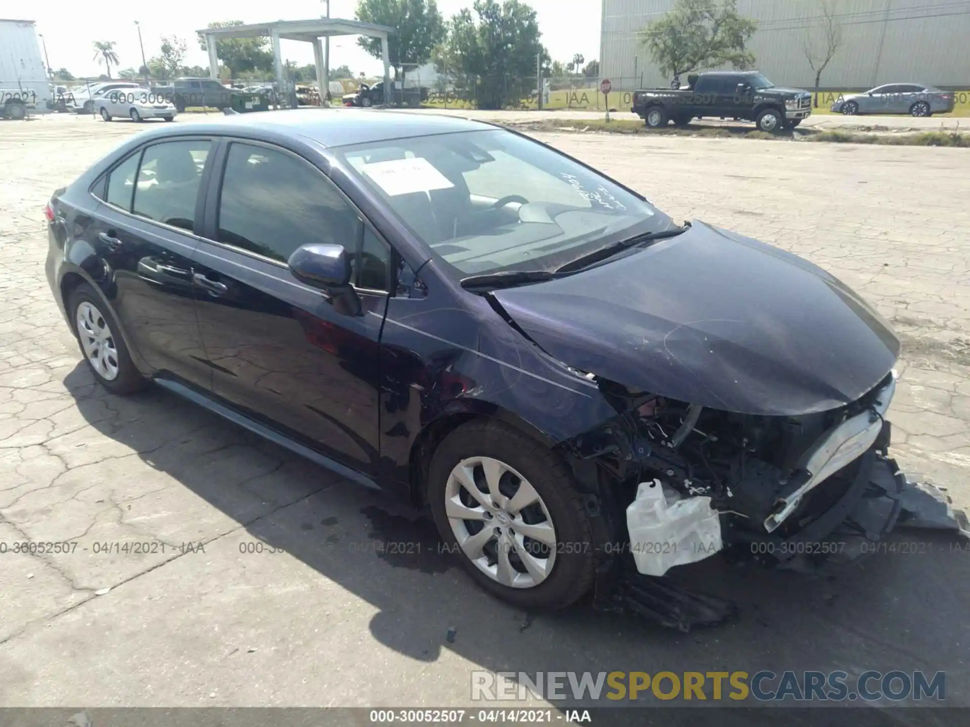 1 Photograph of a damaged car JTDEPMAE2MJ131904 TOYOTA COROLLA 2021