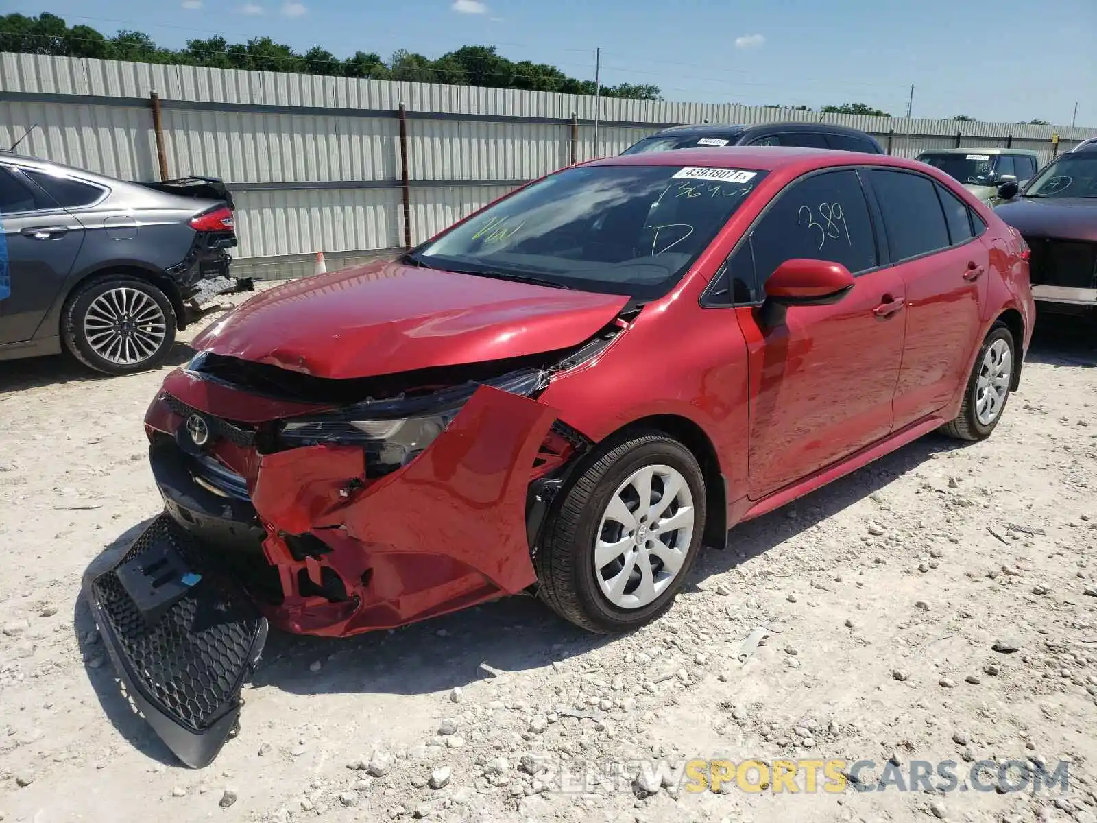 2 Photograph of a damaged car JTDEPMAE2MJ136407 TOYOTA COROLLA 2021