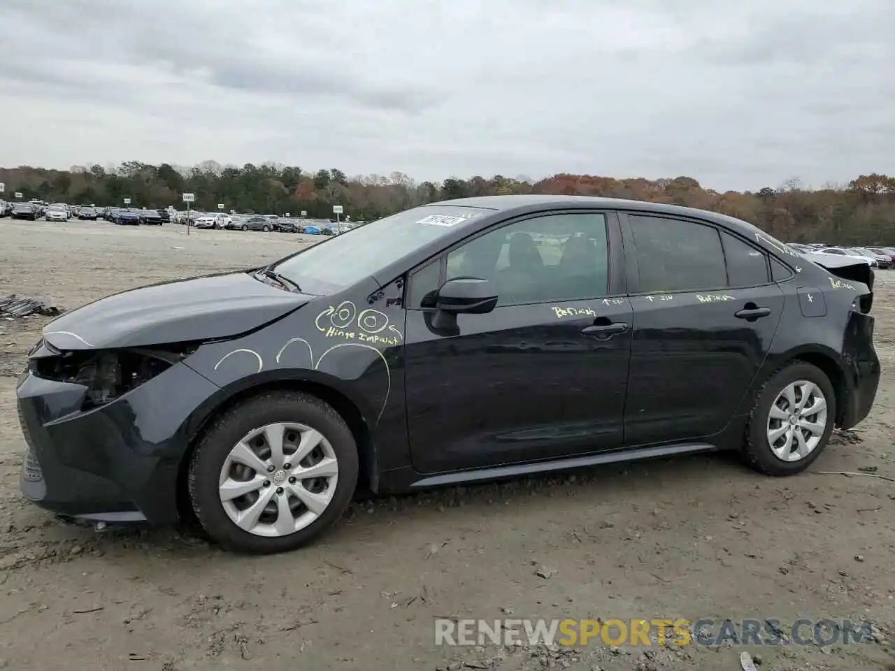 1 Photograph of a damaged car JTDEPMAE2MJ145138 TOYOTA COROLLA 2021