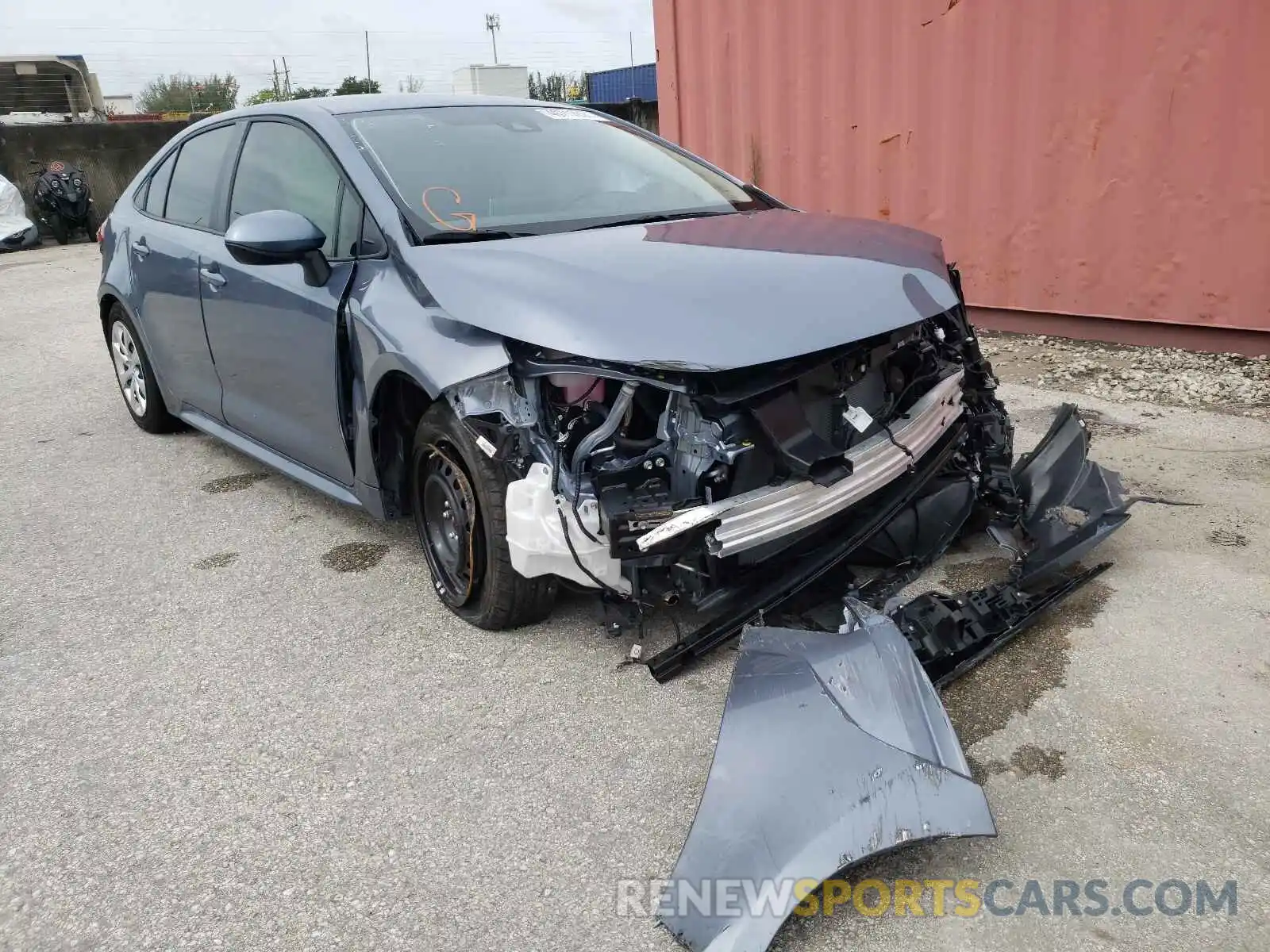 1 Photograph of a damaged car JTDEPMAE2MJ146094 TOYOTA COROLLA 2021