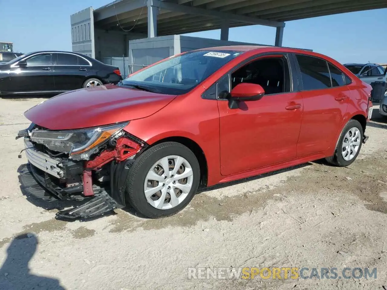 1 Photograph of a damaged car JTDEPMAE2MJ159024 TOYOTA COROLLA 2021