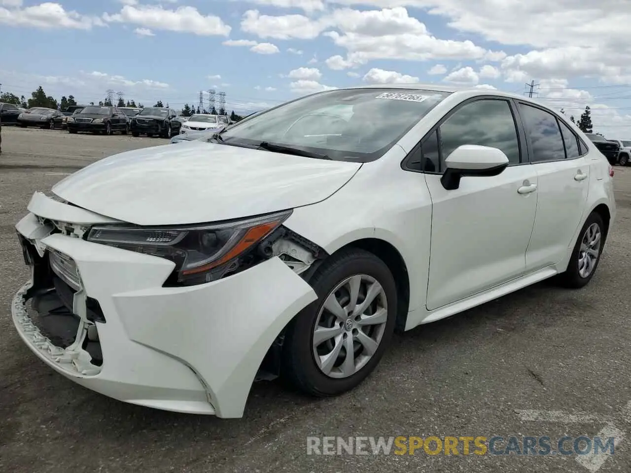 1 Photograph of a damaged car JTDEPMAE2MJ160870 TOYOTA COROLLA 2021