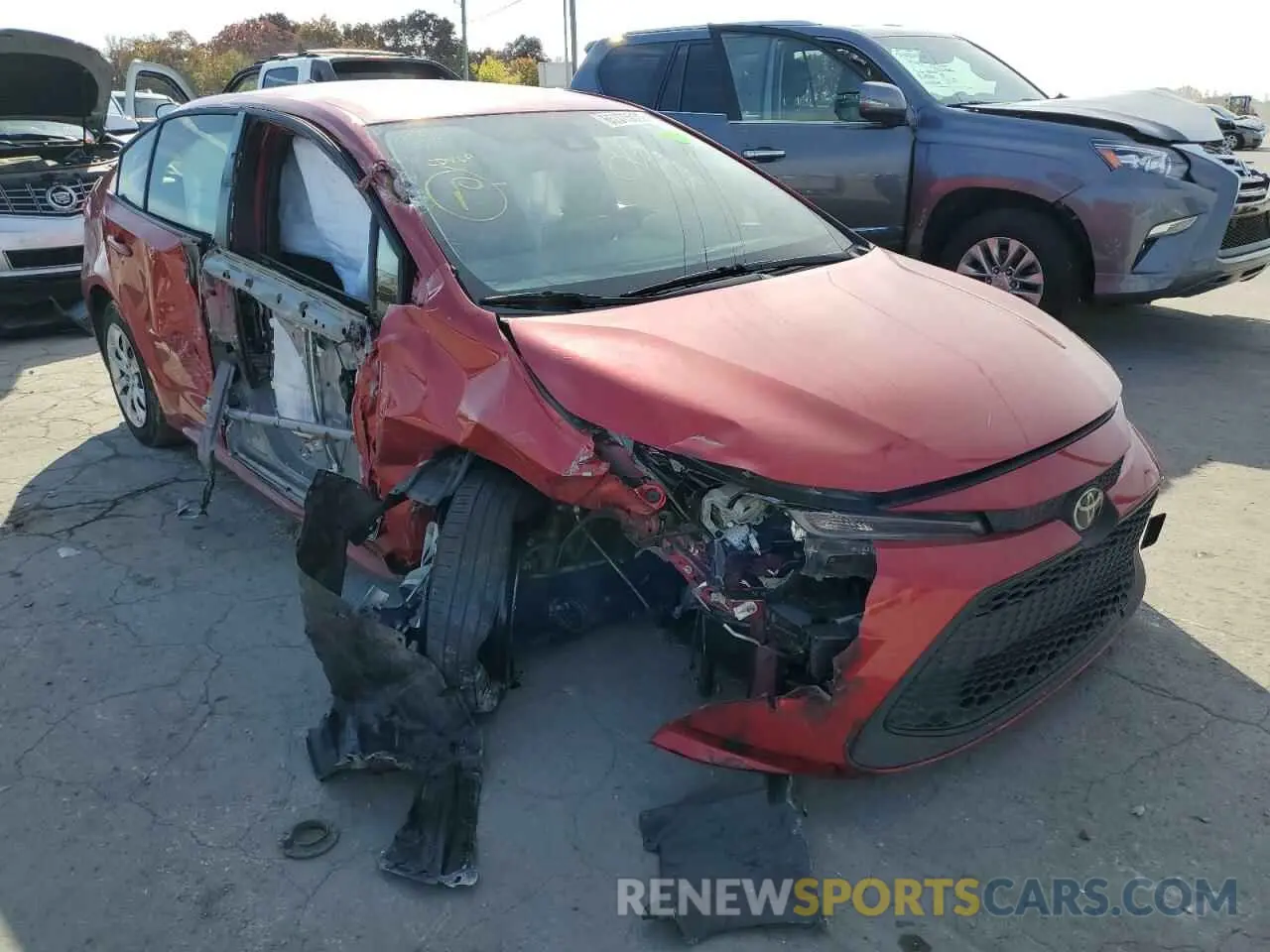1 Photograph of a damaged car JTDEPMAE2MJ168662 TOYOTA COROLLA 2021