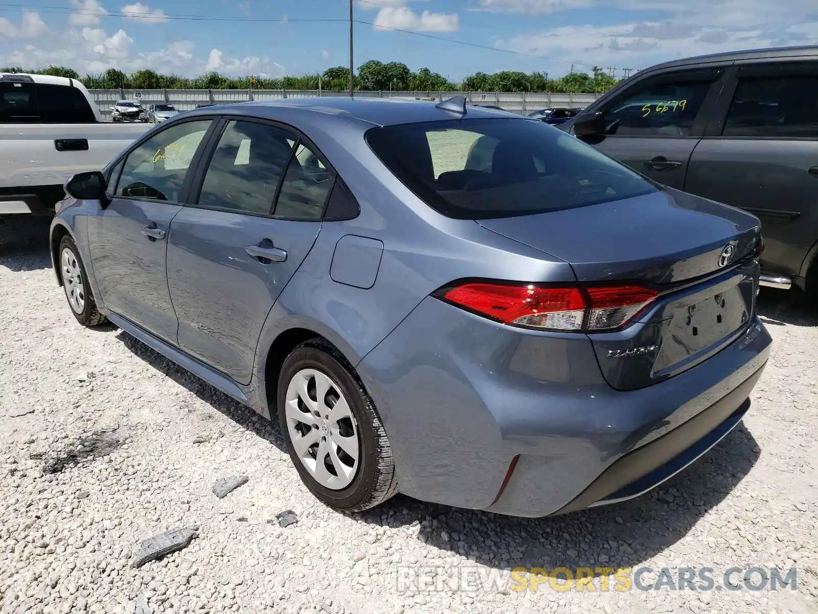 3 Photograph of a damaged car JTDEPMAE2MJ180939 TOYOTA COROLLA 2021